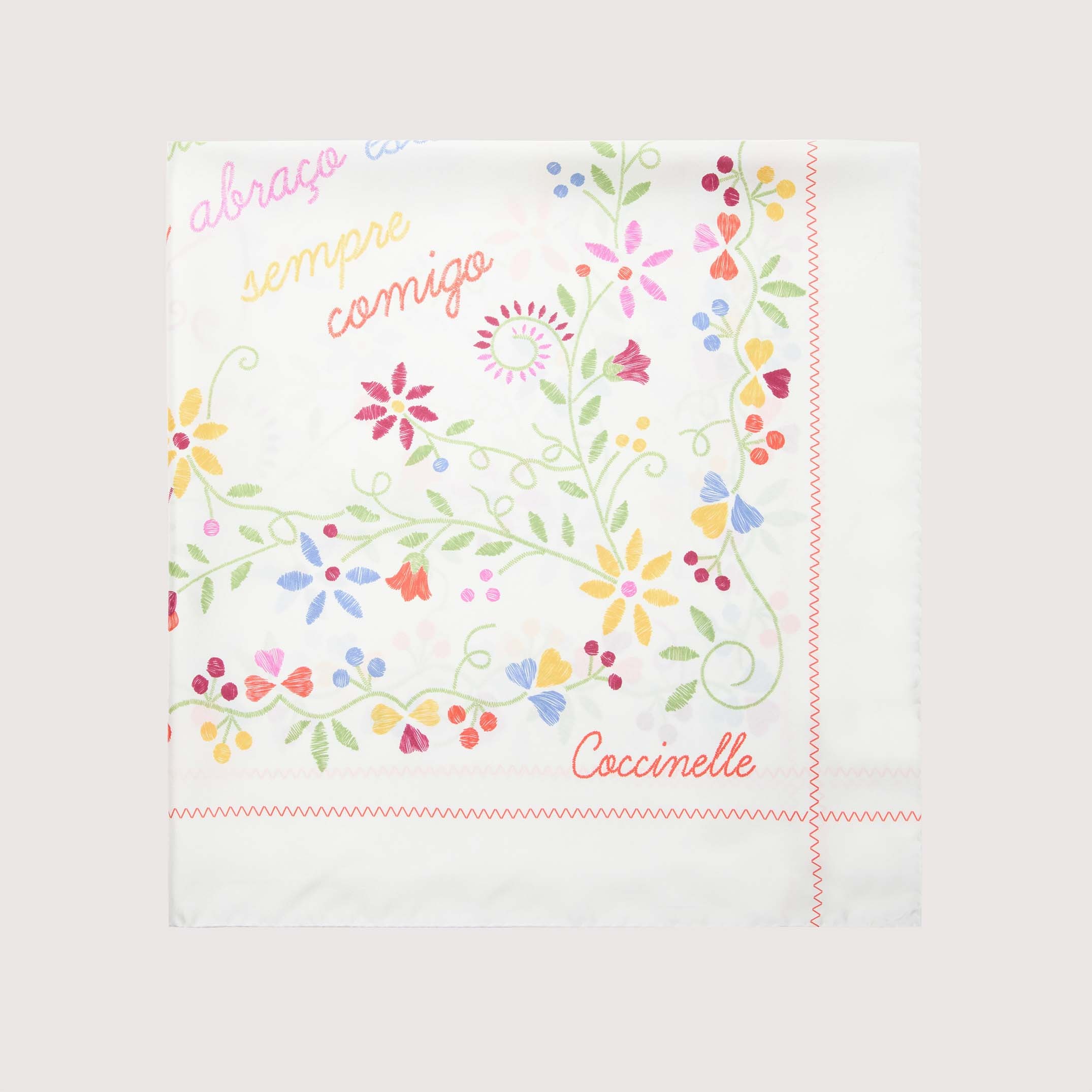 Coccinelle LENCOS EMBROIDE M85 MULTI BLANCO