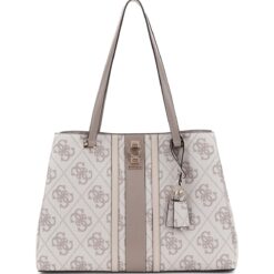 Guess erenia tote DARK TAUPE LOGO
