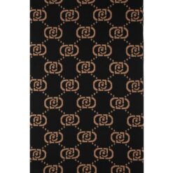 LIU JO Sciarpa logo monogram 09N37 NERO CAMMELLO