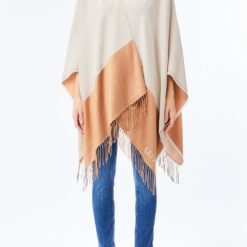 LIU JO Poncho oval monogram 00070 CAMMELLO