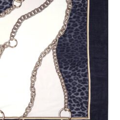 LIU JO Foulard chain anim 120X120 NERO 22222