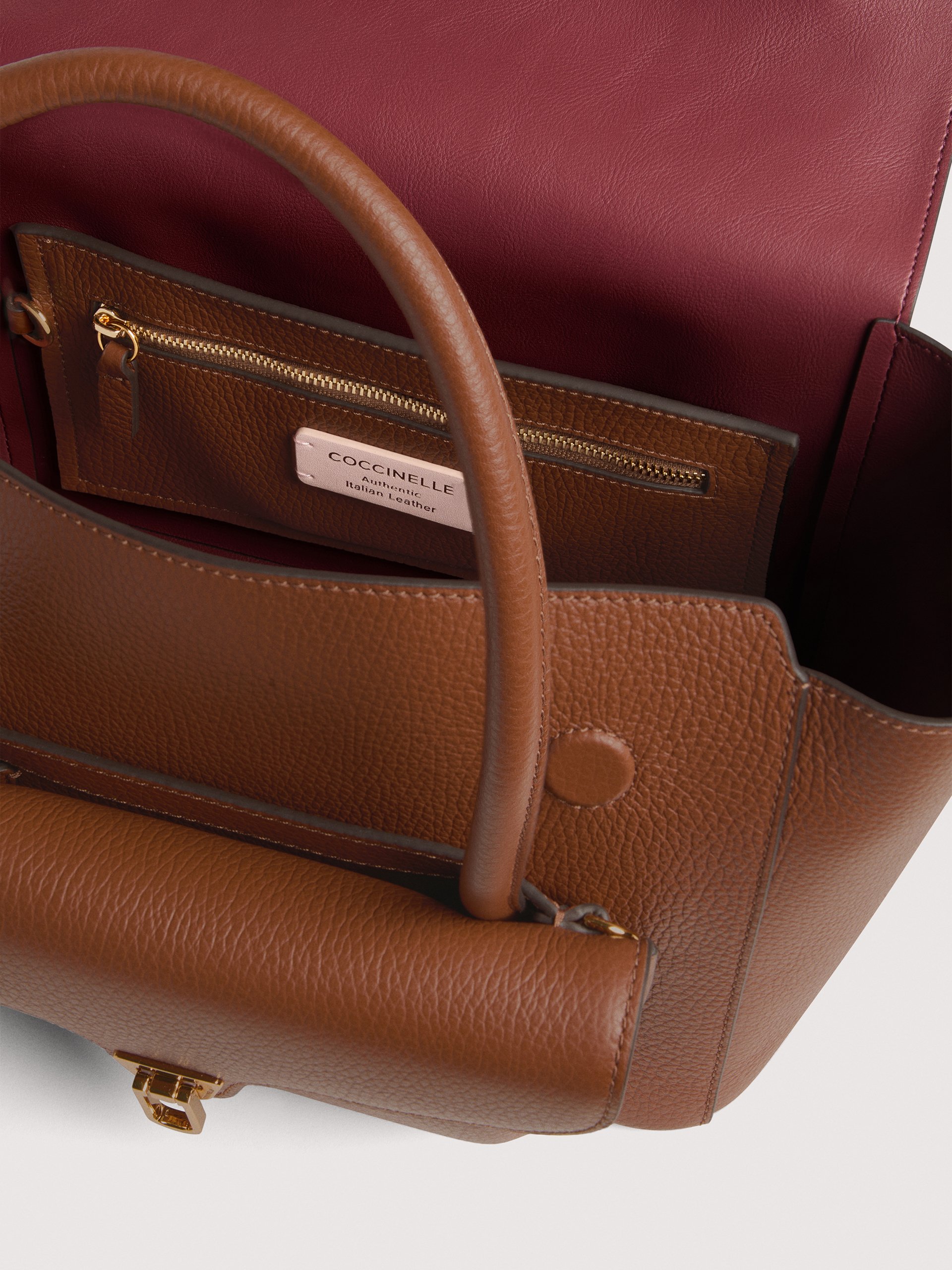 COCCINELLE DOUBLE BEAT W11 COGNAC - immagine 4