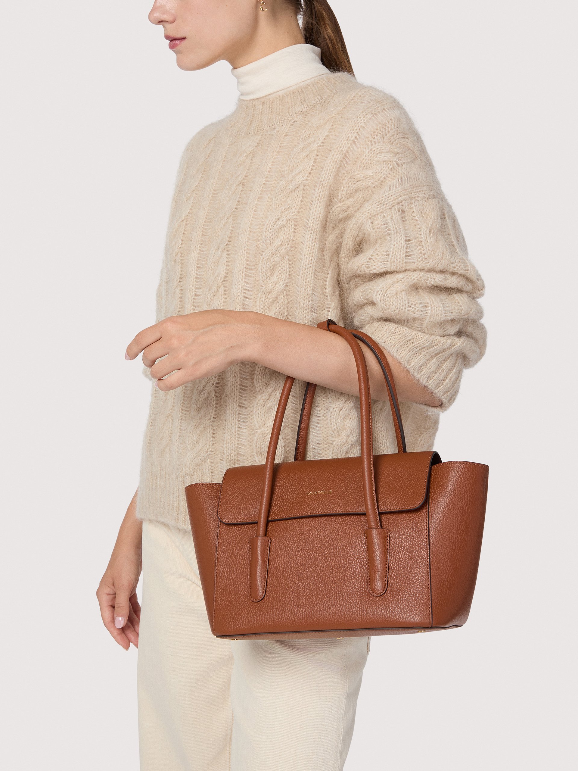 COCCINELLE DOUBLE BEAT W11 COGNAC - immagine 7