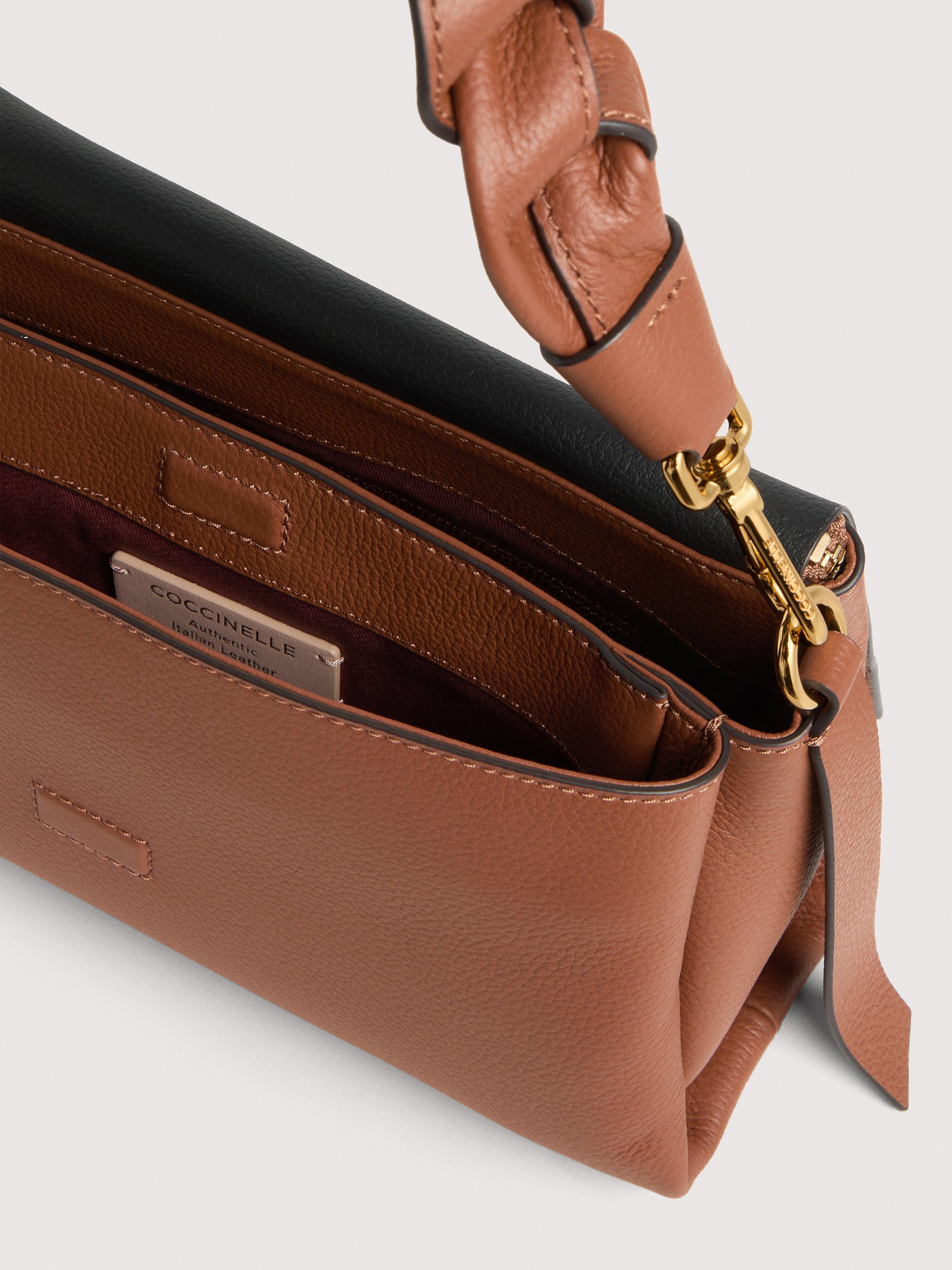 Coccinelle BOHEME GRANA DOUBLE 682 COGNAC NOIR - immagine 3