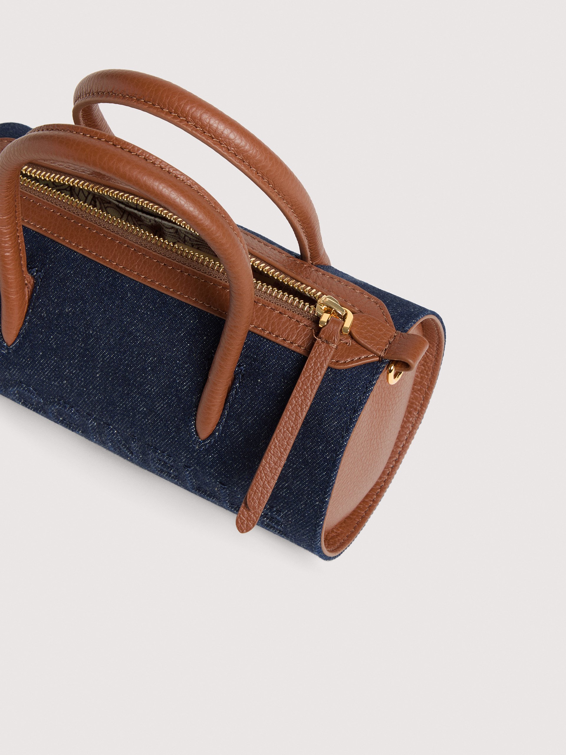 COCCINELLE MYRTHA DENIM 377 BLUE DEN/COGNAC - immagine 3