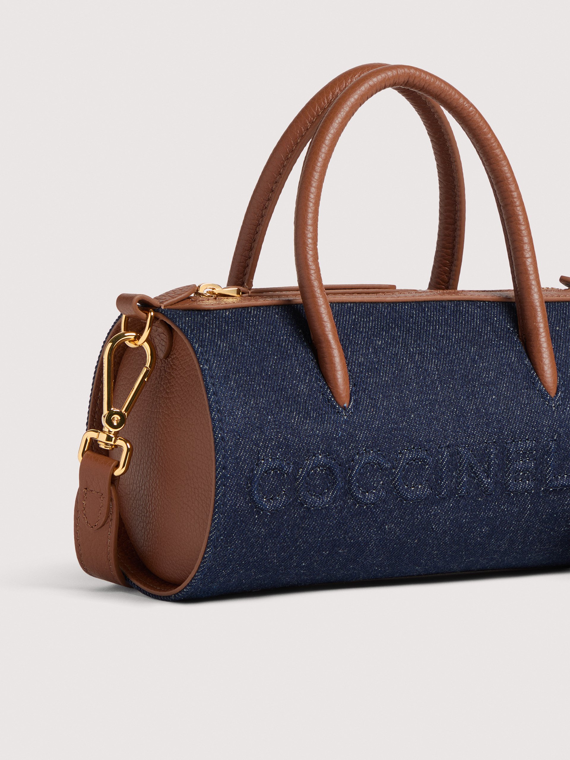 COCCINELLE MYRTHA DENIM 377 BLUE DEN/COGNAC - immagine 4