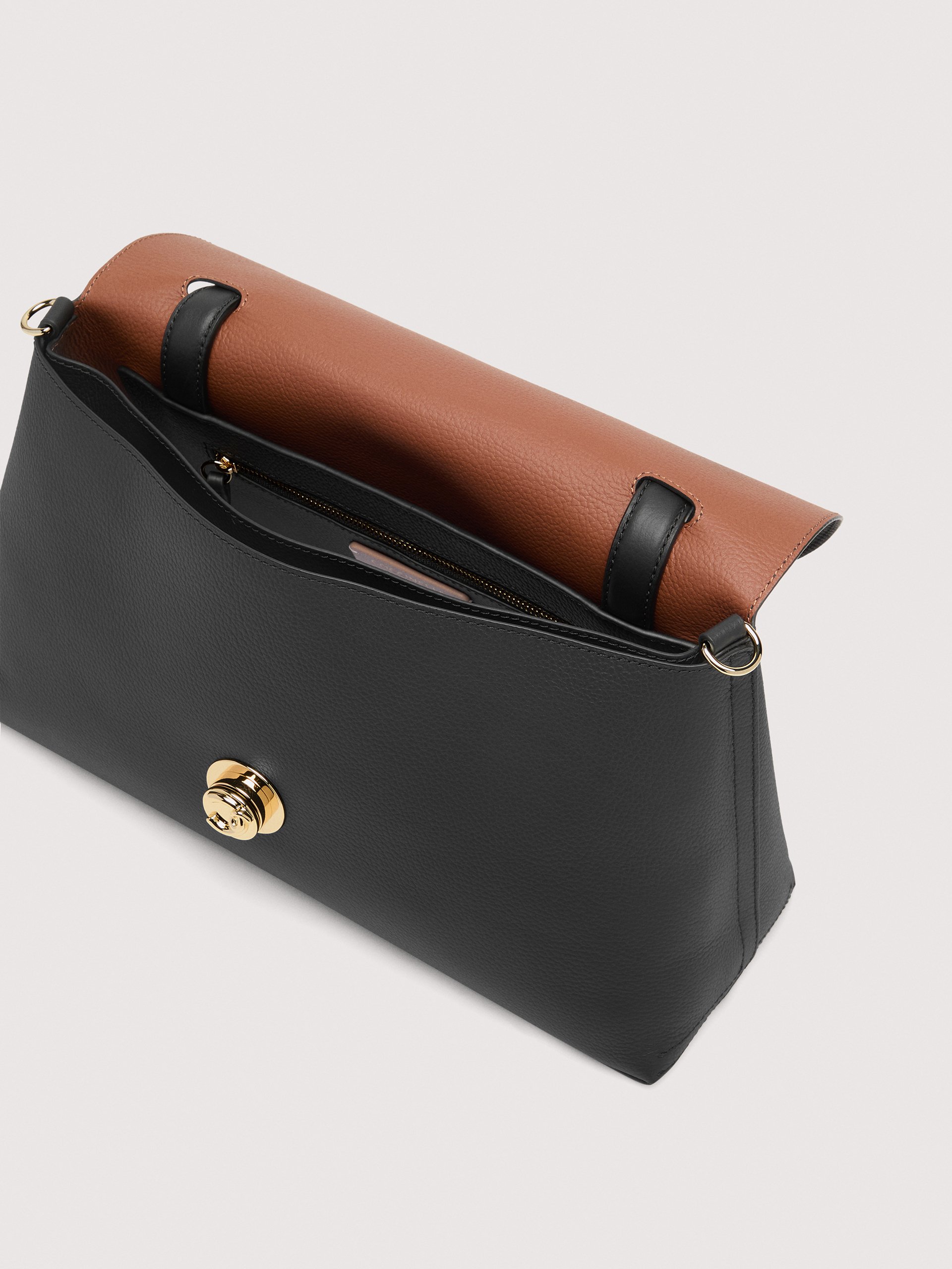 COCCINELLE NIKLA 613 NOIR COGNAC - immagine 3