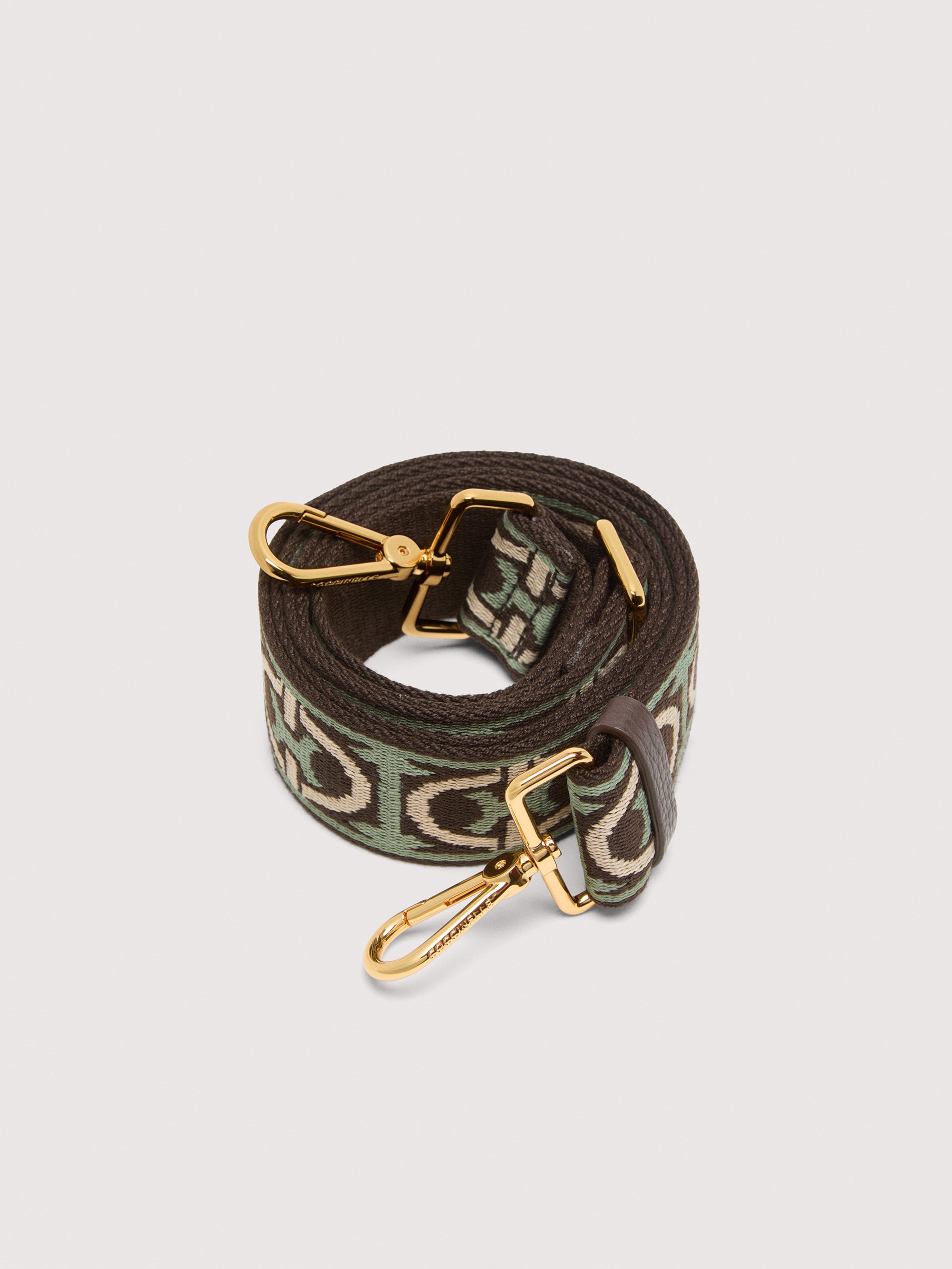 COCCINELLE NASTRO MONOGRAM TRICOLOR 704 MULTI GREEN BRUN