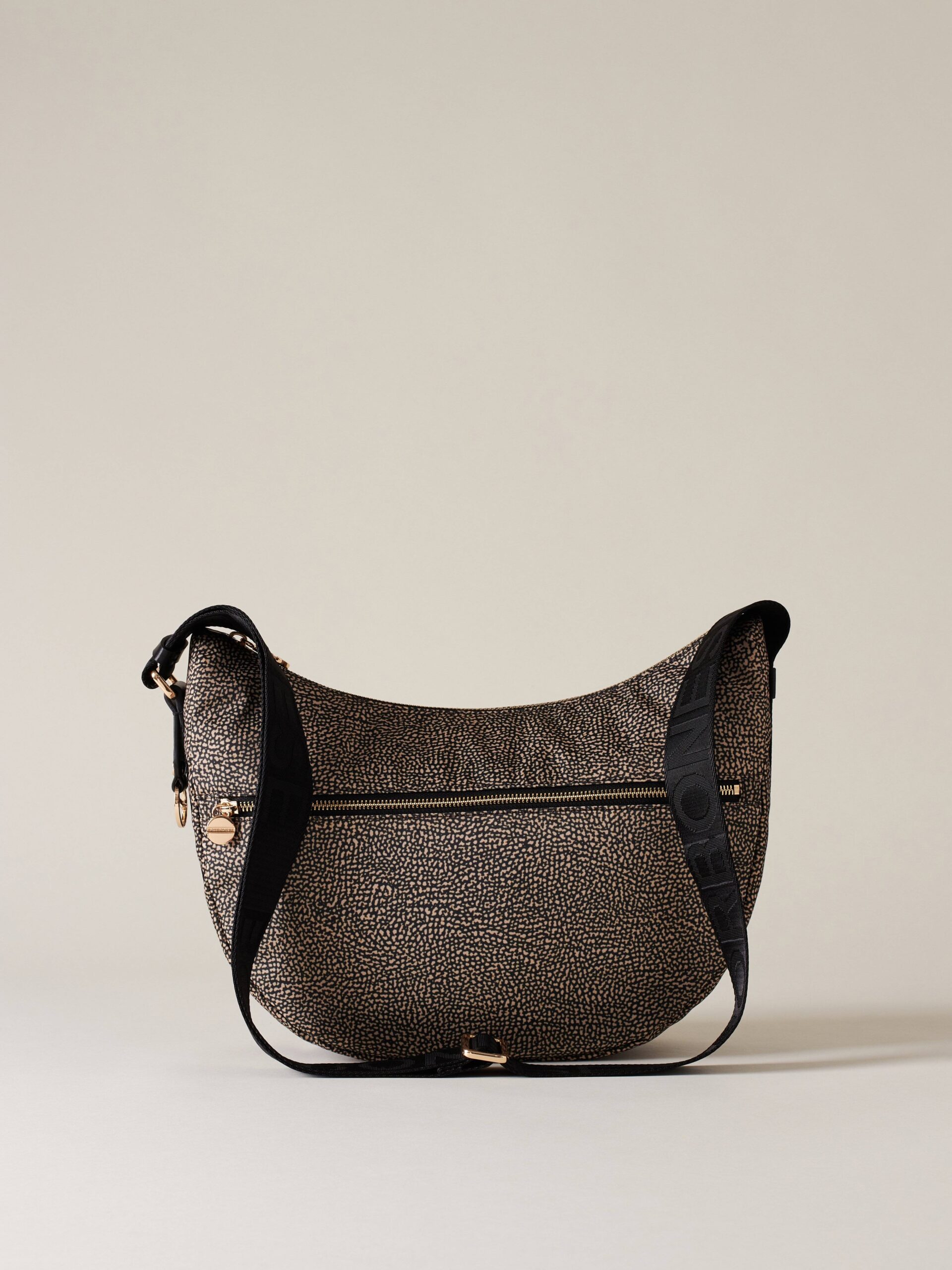 Borbonese LUNA BAG MIDDLE X11 OP NAT NERO