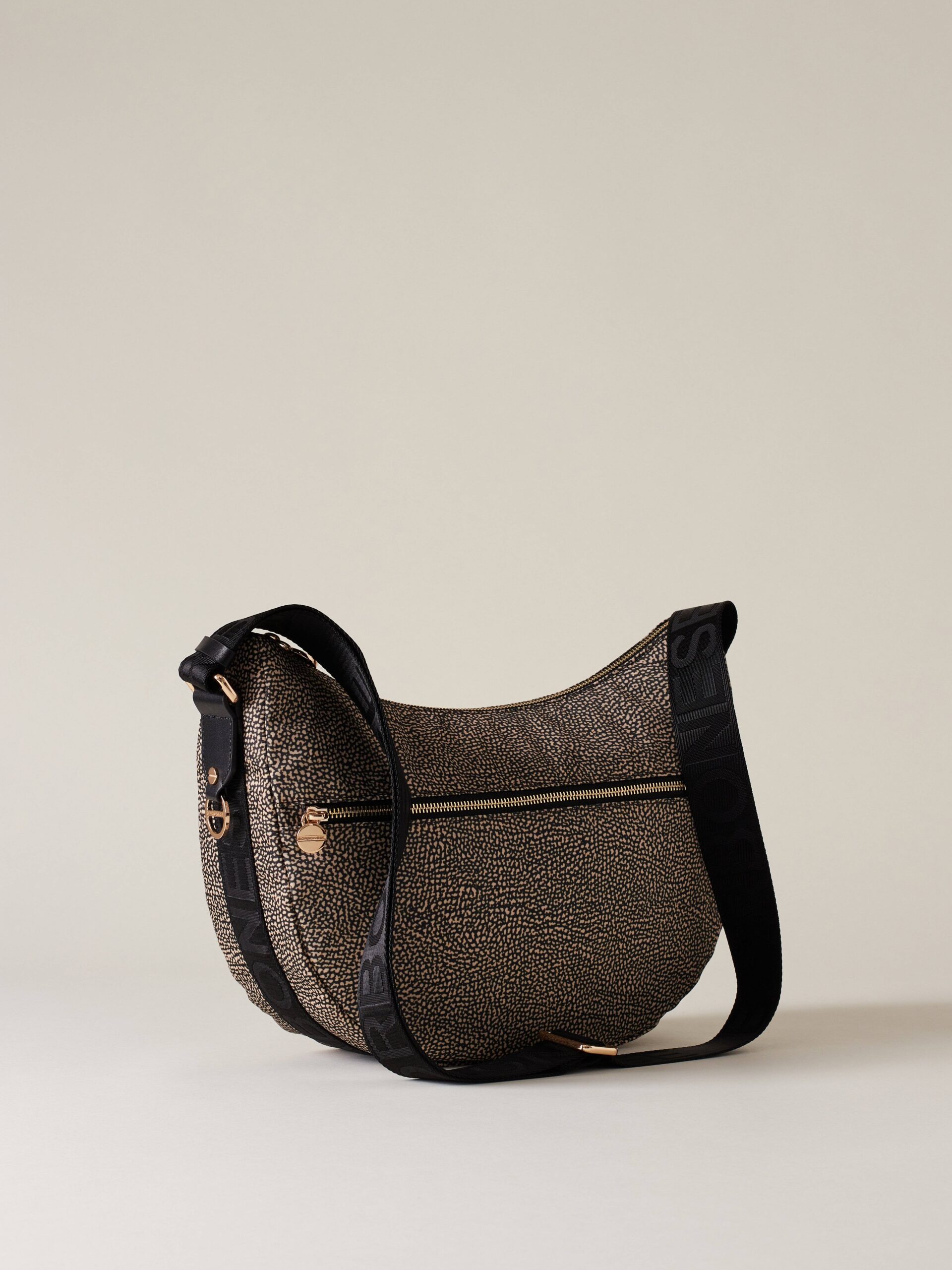 Borbonese LUNA BAG MIDDLE X11 OP NAT NERO - immagine 2