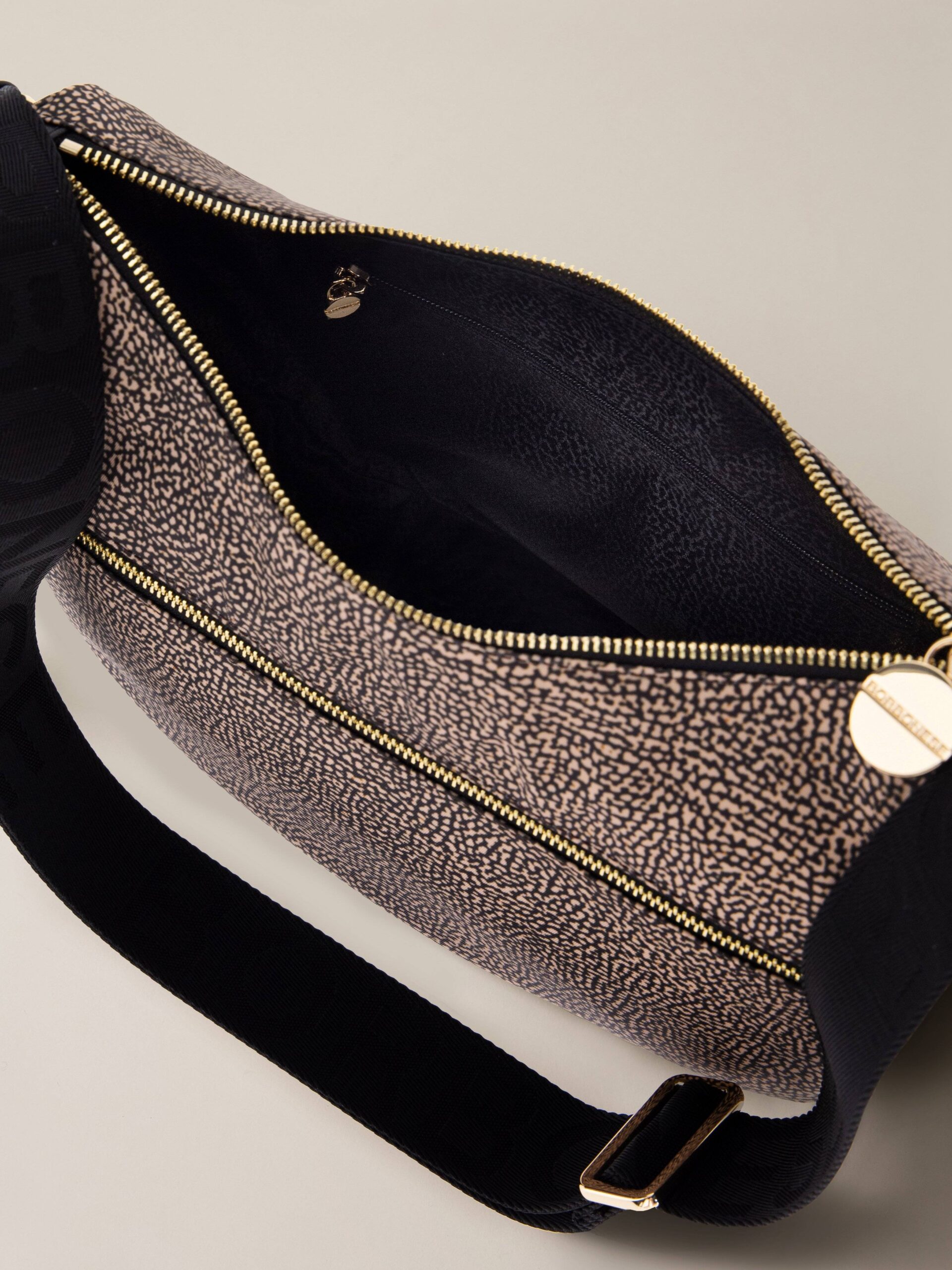 Borbonese LUNA BAG MIDDLE X11 OP NAT NERO - immagine 4