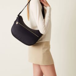 Borbonese LUNA BAG SMALL Y66 DARK BLACK