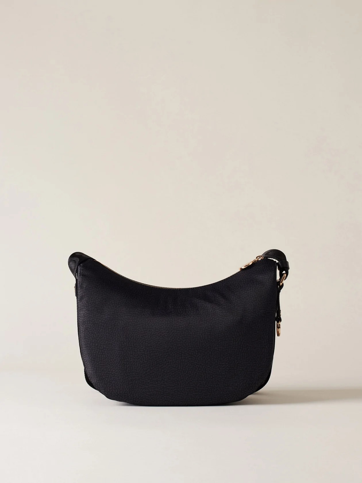 Borbonese LUNA BAG SMALL Y66 DARK BLACK - immagine 4