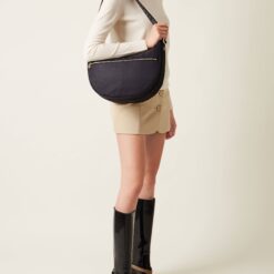 Borbonese LUNA BAG MIDDLE Y66 DARK BLACK