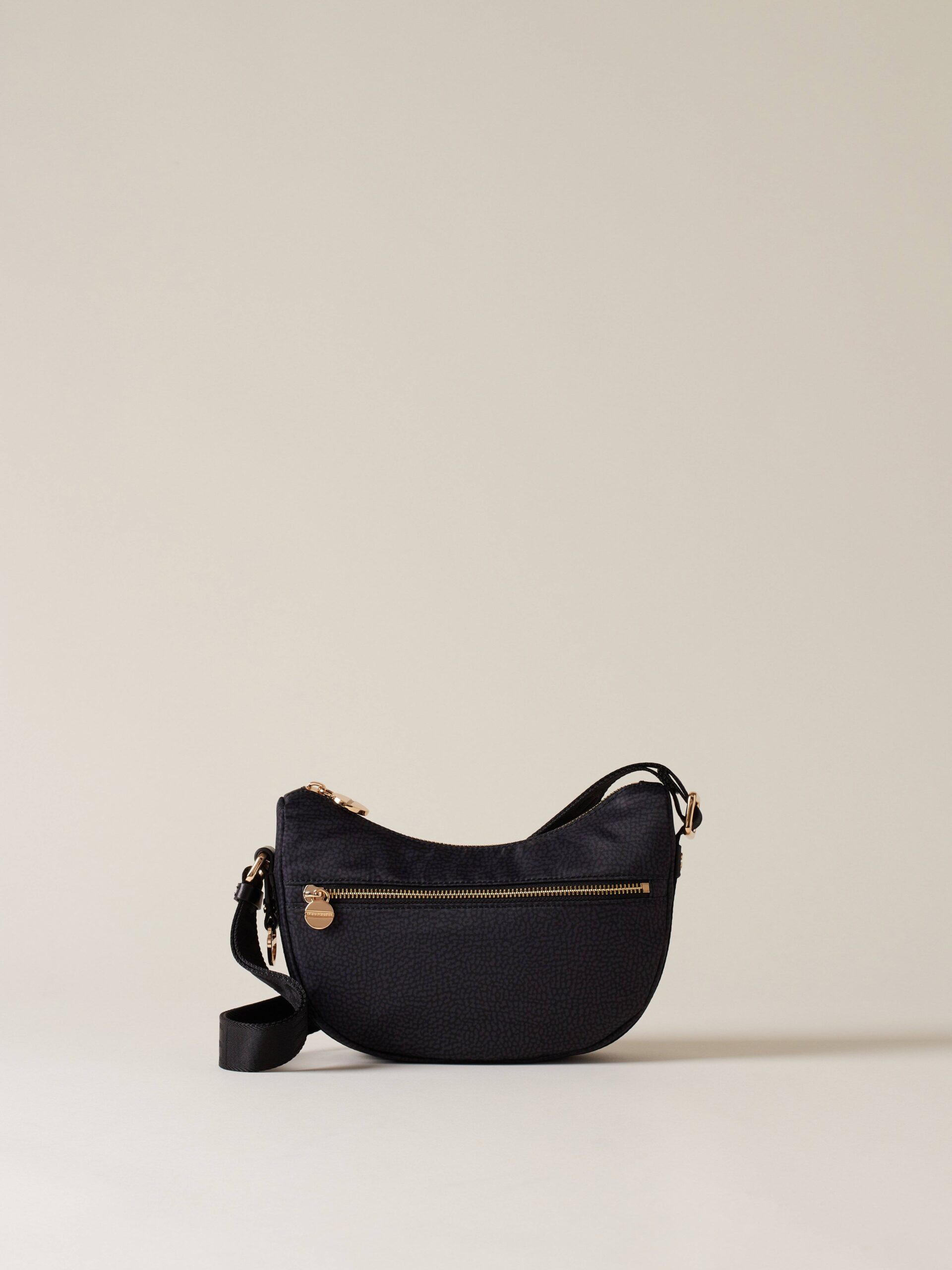 BORBONESE LUNA BAG MINI Y66 DARK BLACK