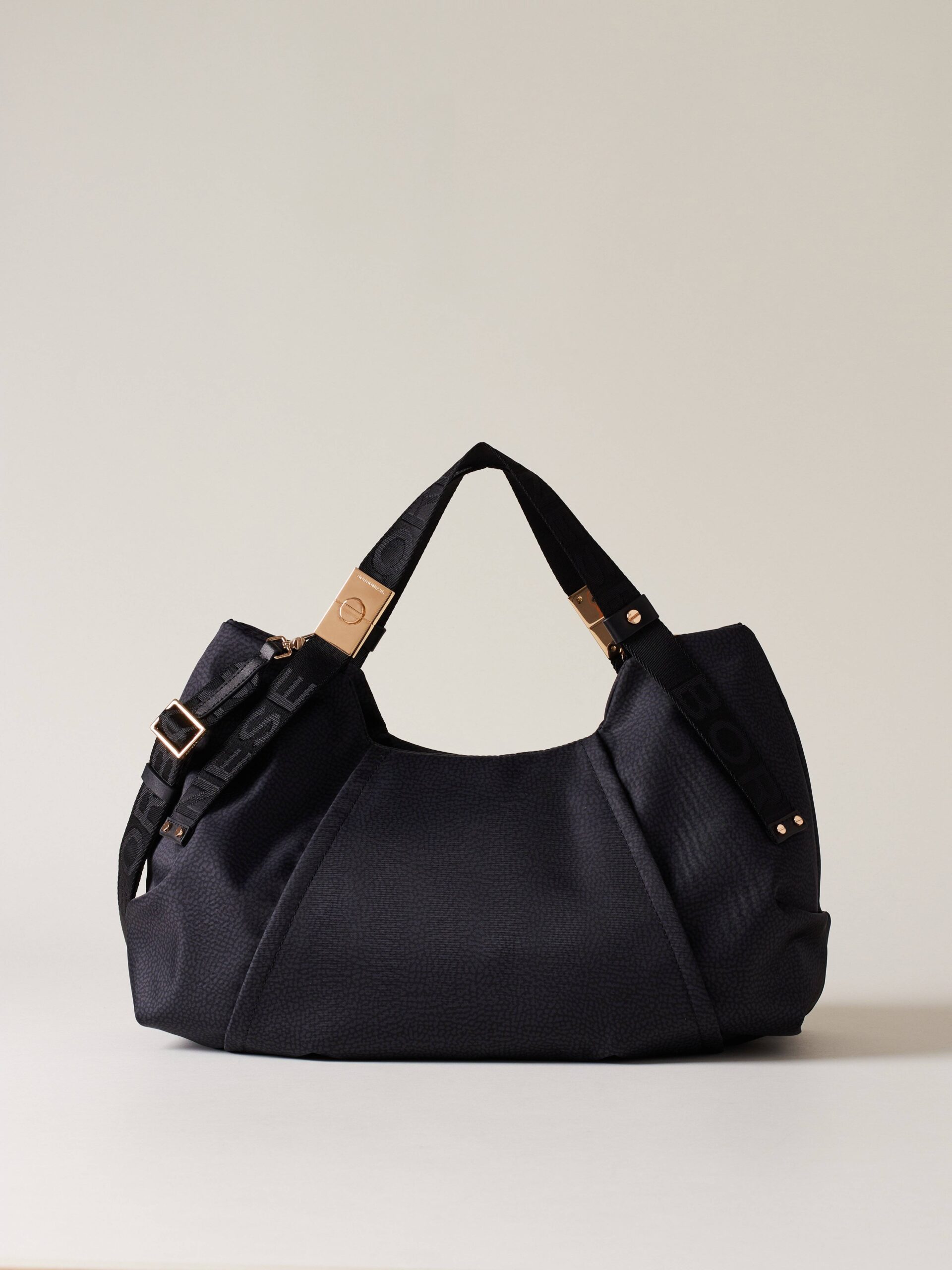Borbonese FOLD BAULETTO Y66 DARK BLACK