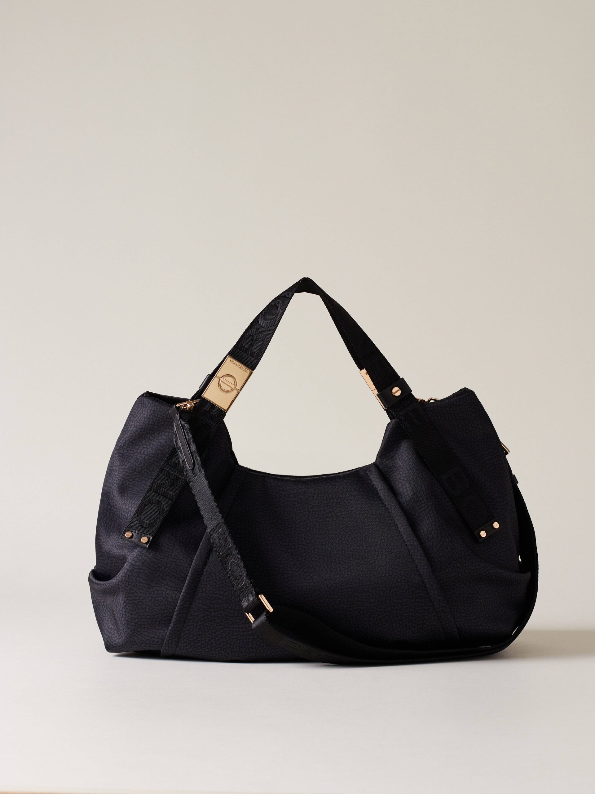Borbonese FOLD BAULETTO Y66 DARK BLACK - immagine 3