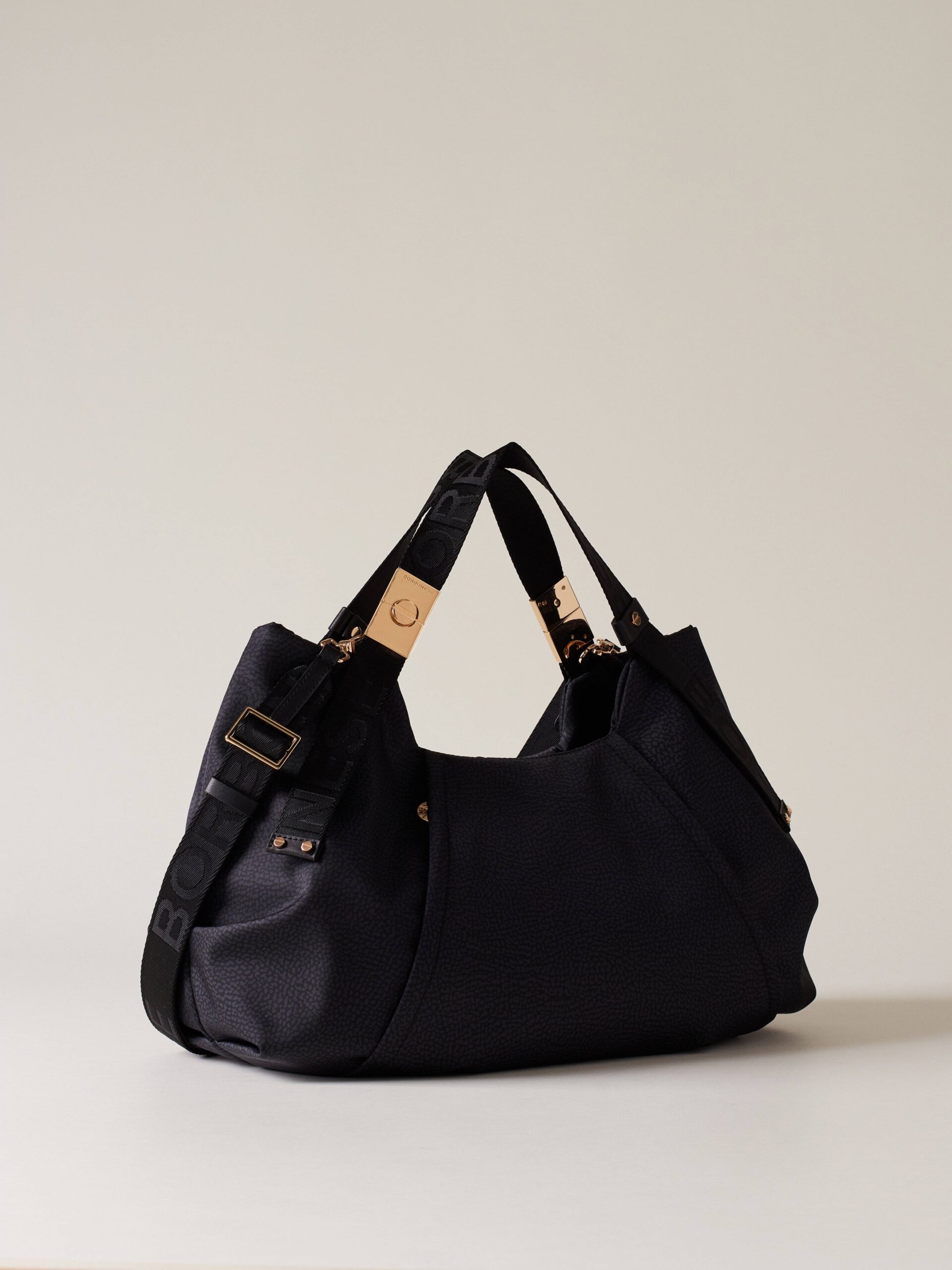 Borbonese FOLD BAULETTO Y66 DARK BLACK - immagine 6