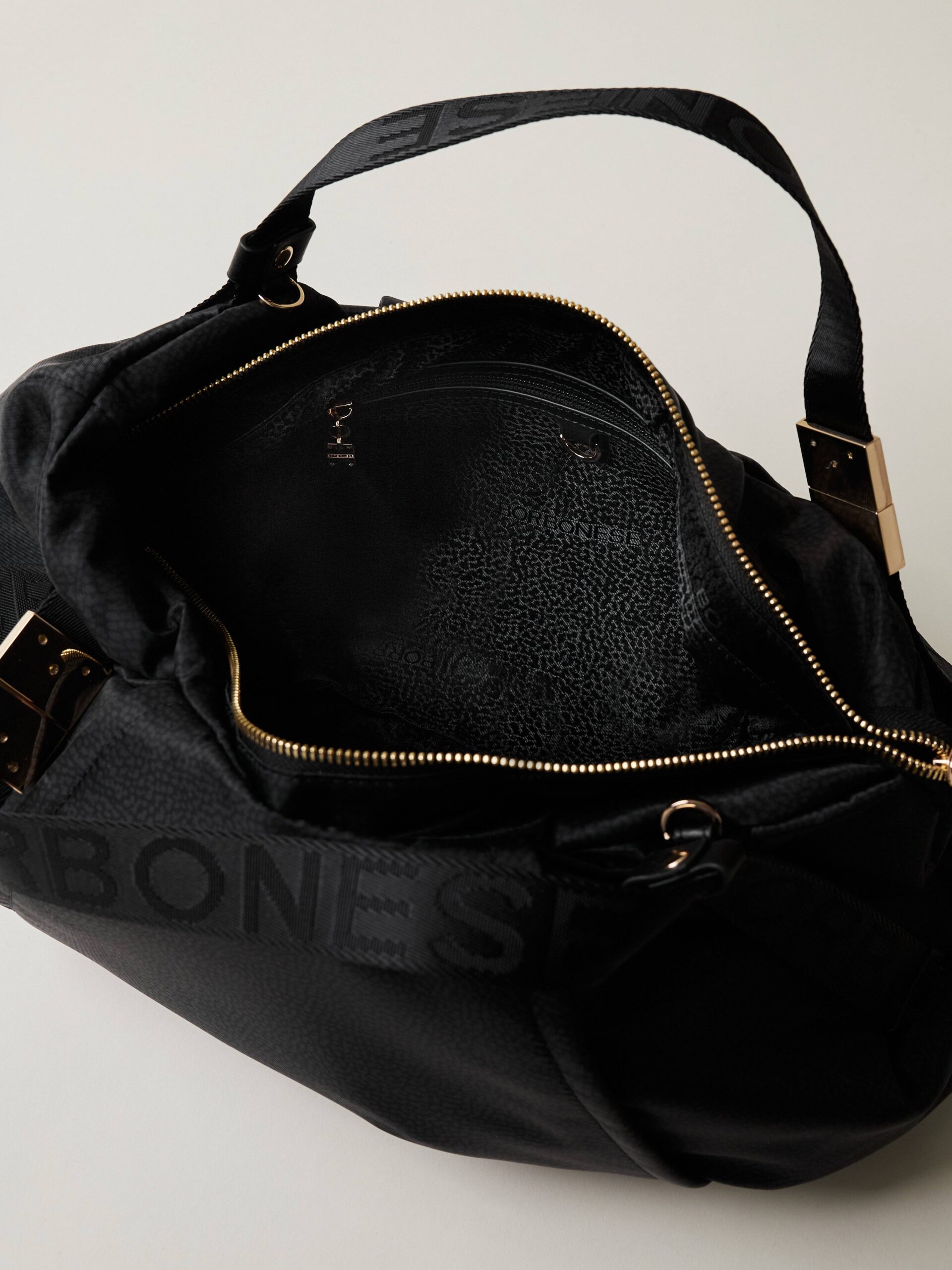 Borbonese FOLD BAULETTO Y66 DARK BLACK - immagine 8
