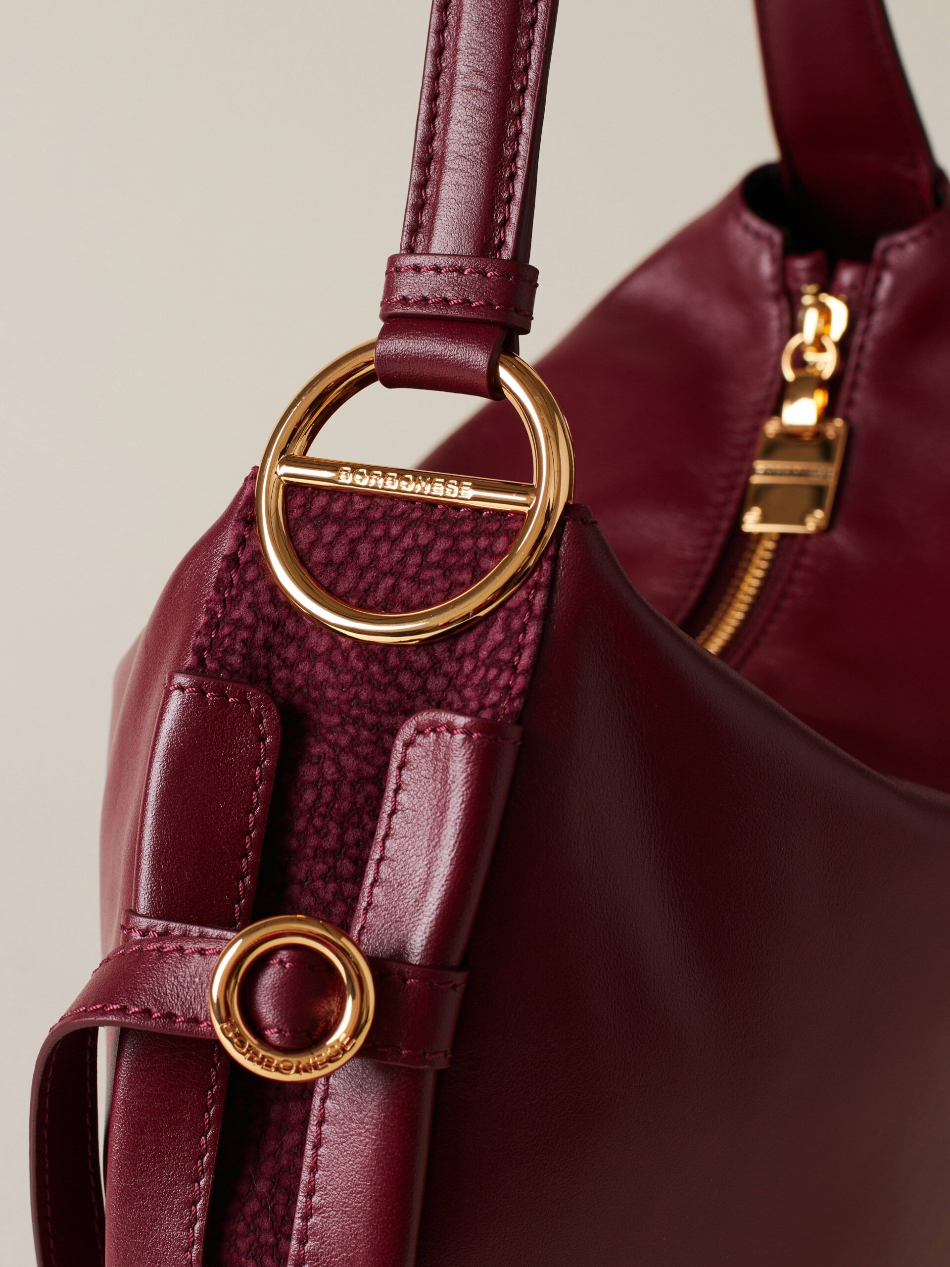 Borbonese CAMOSCIO HOBO 027 MERLOT - immagine 4
