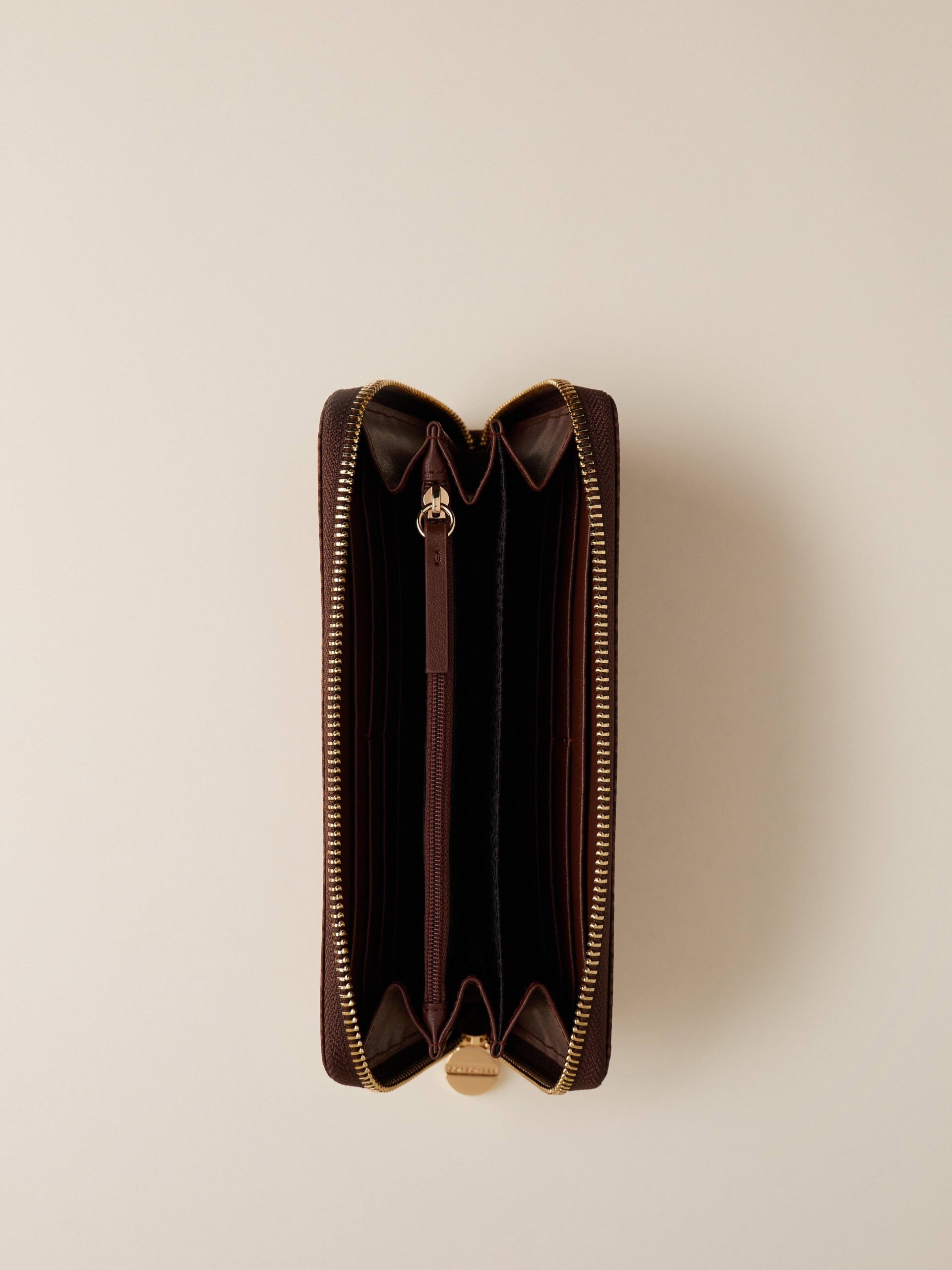 Borbonese P.FOGLIO ZIP AROUND 038 NOISETTE - immagine 2