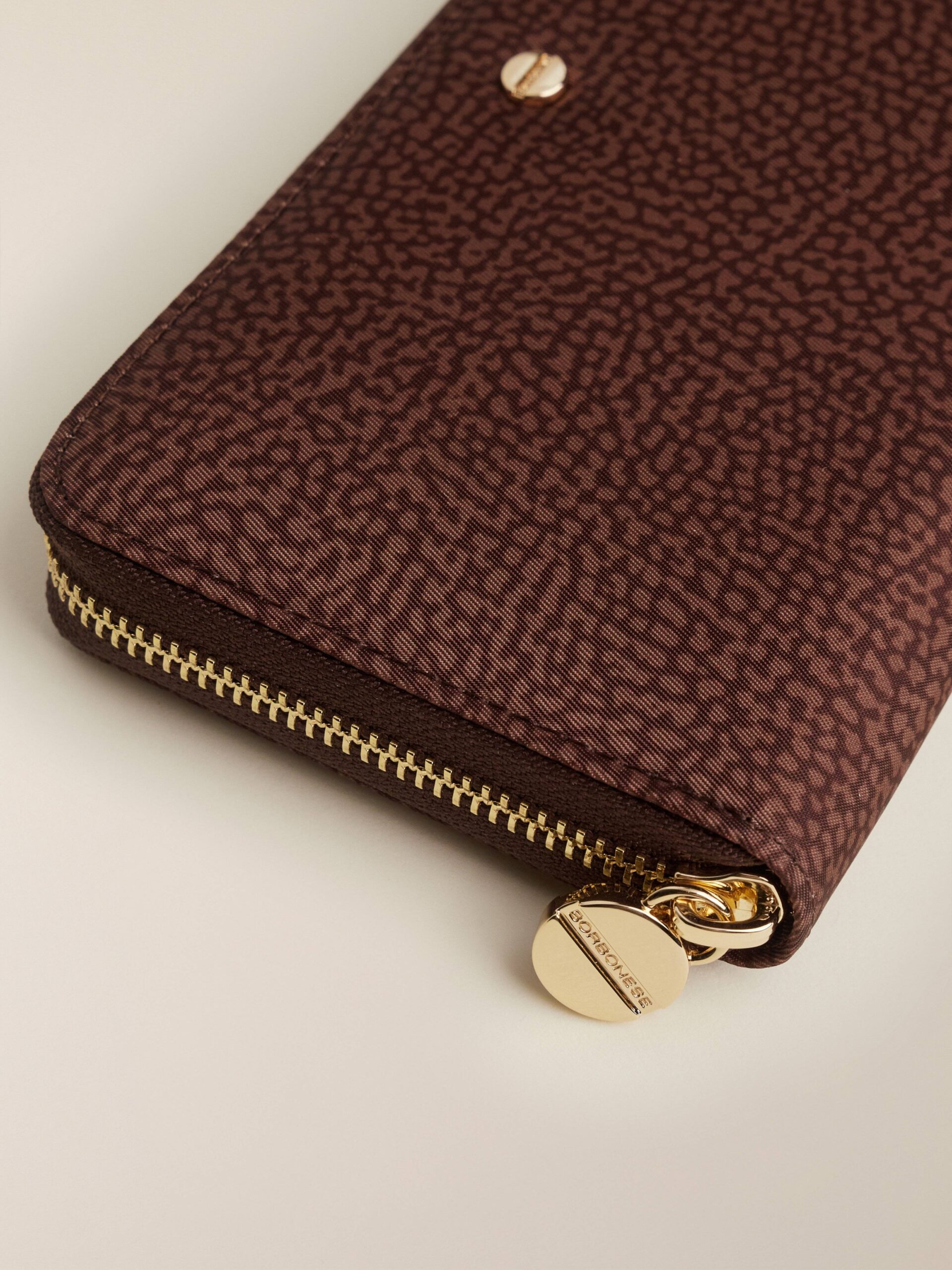 Borbonese P.FOGLIO ZIP AROUND 038 NOISETTE - immagine 4