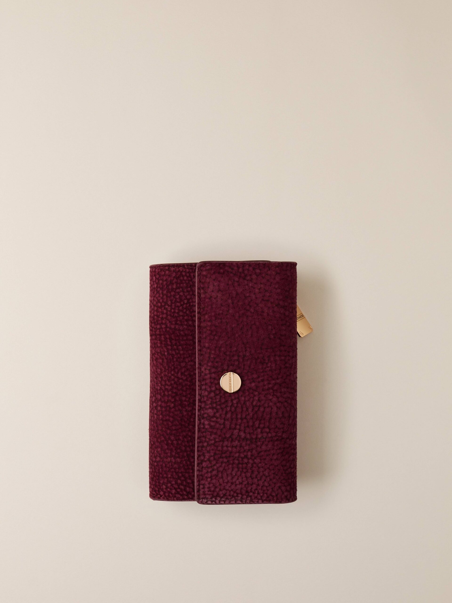 Borbonese CAMOSCIO P.FOGLIO C/PATTA 027 MERLOT - immagine 5