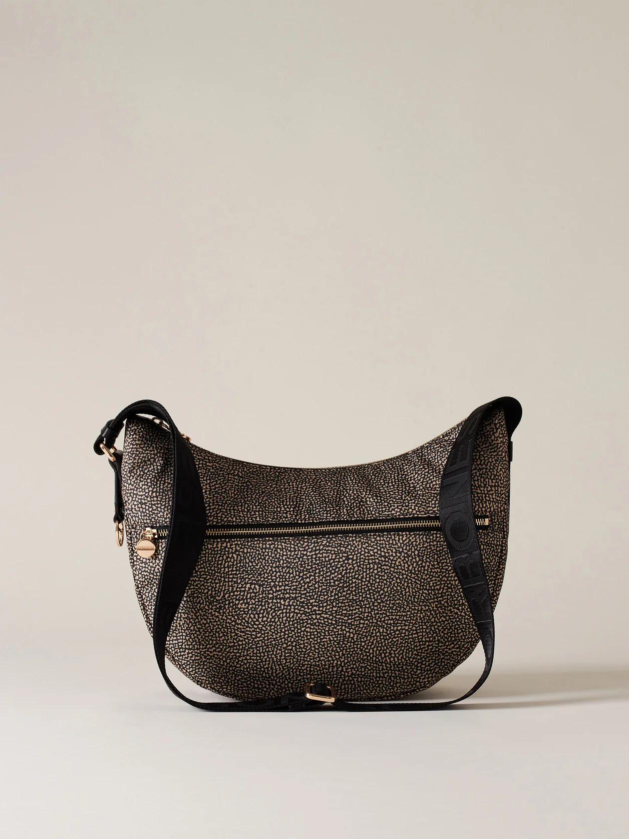 Borbonese LUNA BAG MIDDLE X11 OP NAT NERO