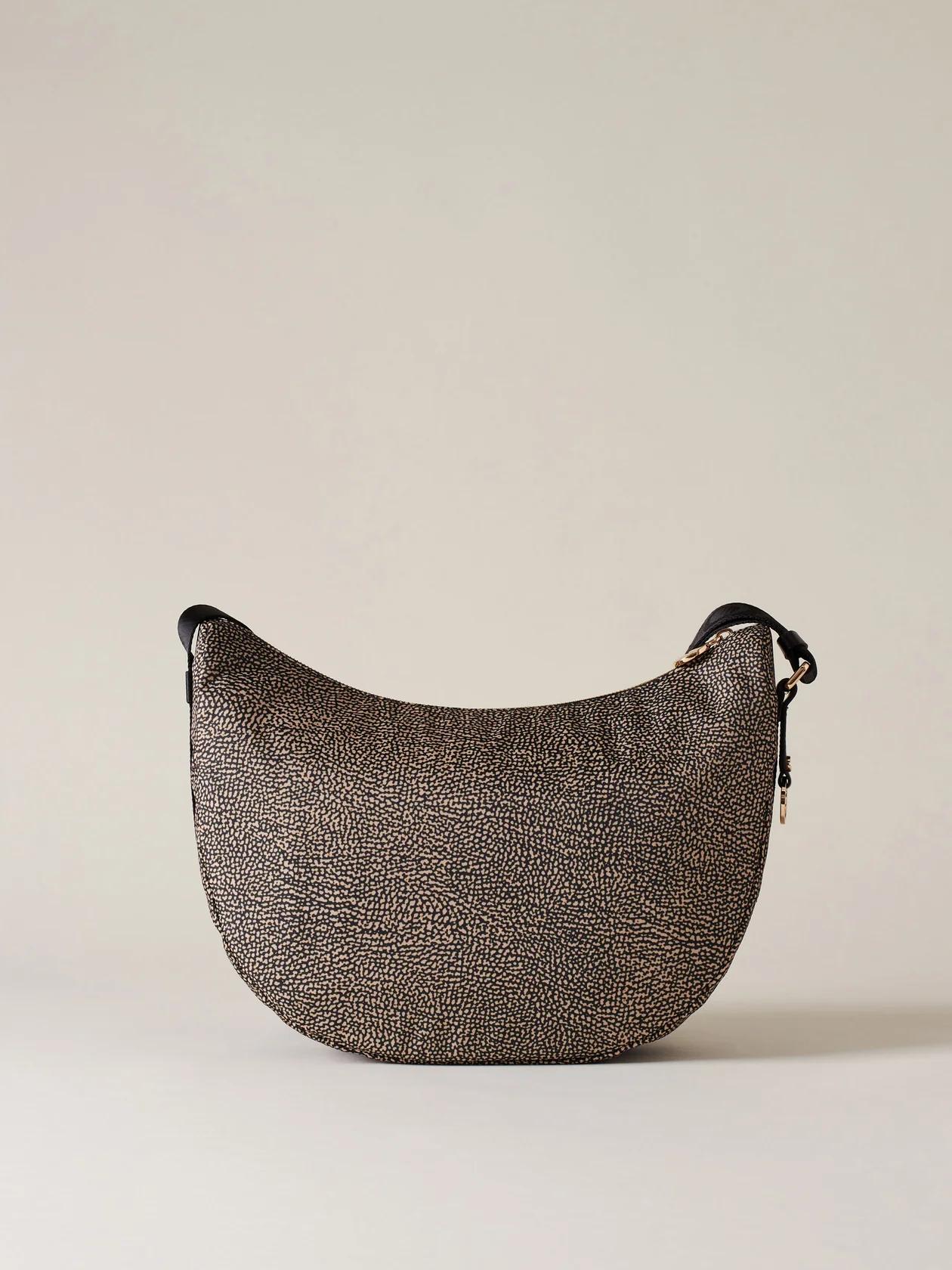 Borbonese LUNA BAG MIDDLE X11 OP NAT NERO - immagine 3