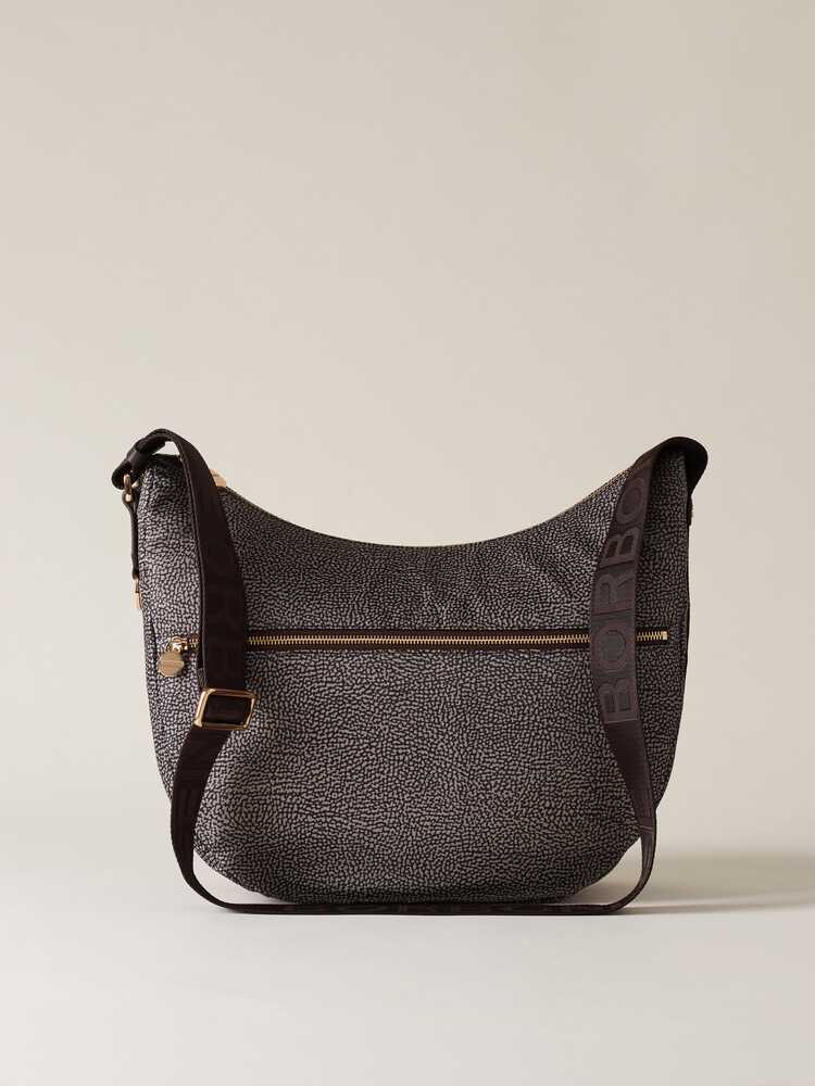 Borbonese LUNA BAG MEDIUM 228 FANGO T MORO
