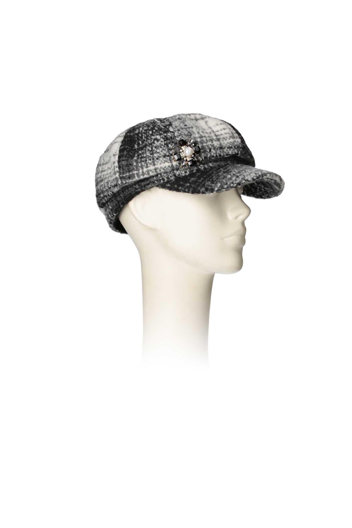 LIU JO Cappello R9449 CHECK BLACK - immagine 2