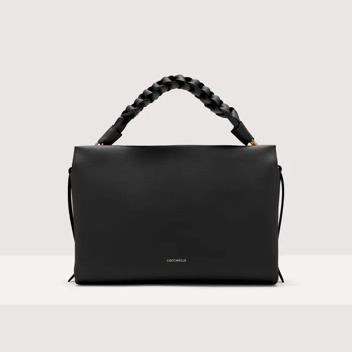 COCCINELLE BOHEME GRANA DOUBLE 374 NOIR CUIR