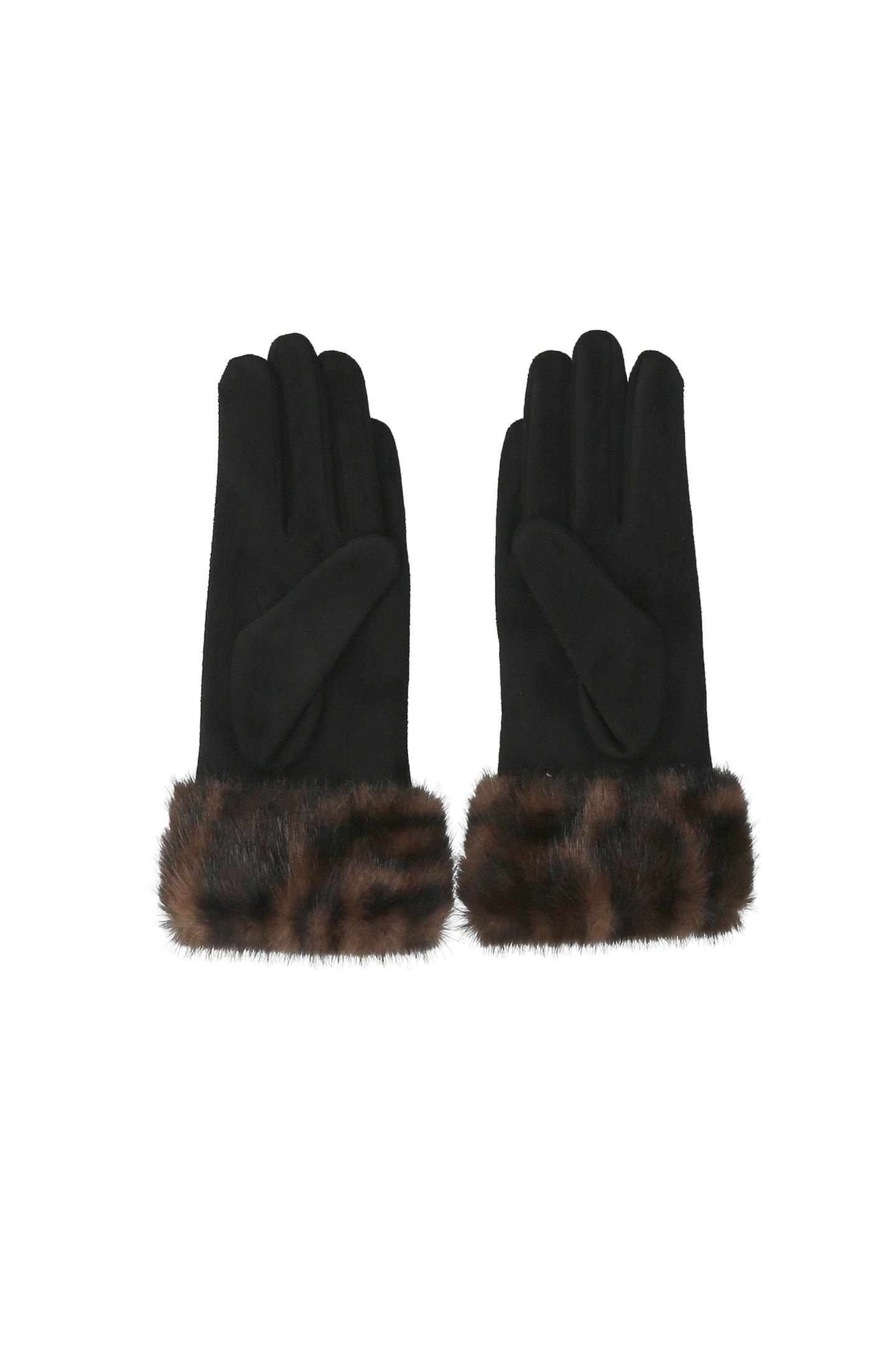 LIU JO GUANTO STAMPATO CON FAKE FUR S19E1 ANIMALIER - immagine 2