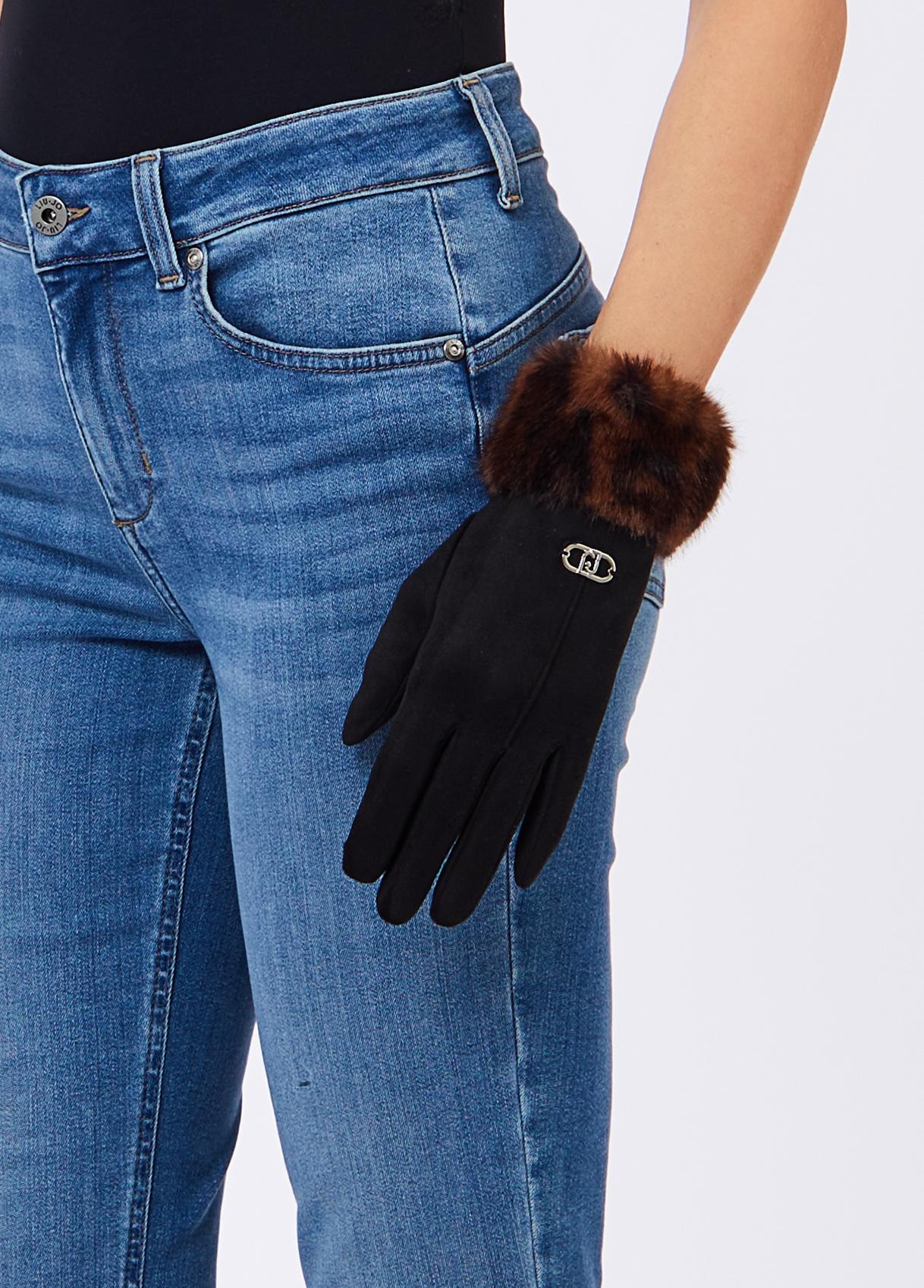 LIU JO GUANTO STAMPATO CON FAKE FUR S19E1 ANIMALIER - immagine 3