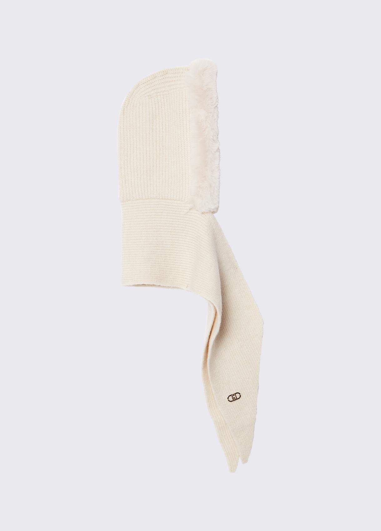 LIU JO SCIARPA C/CAPPUCCIO F/FUR 00192 BURRO - immagine 3