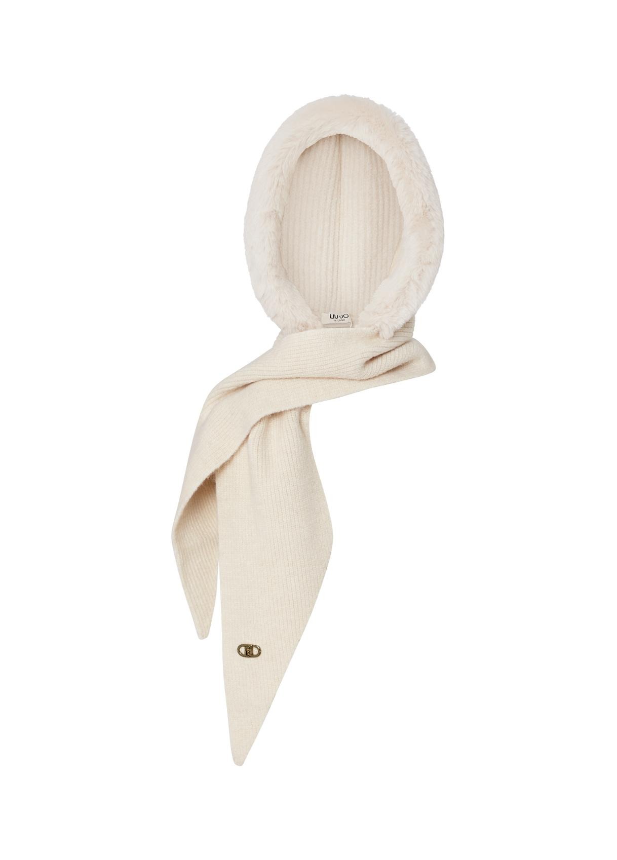 LIU JO SCIARPA C/CAPPUCCIO F/FUR 00192 BURRO - immagine 8