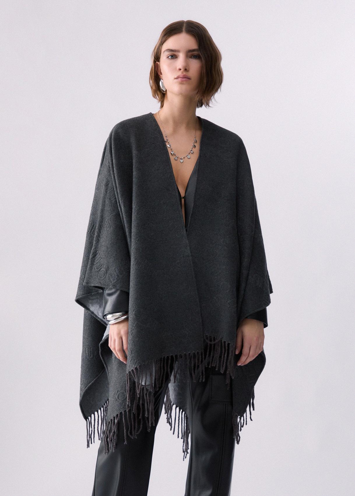 LIU JO PONCHO EMBOSSED 09012 ANTRACITE - immagine 3