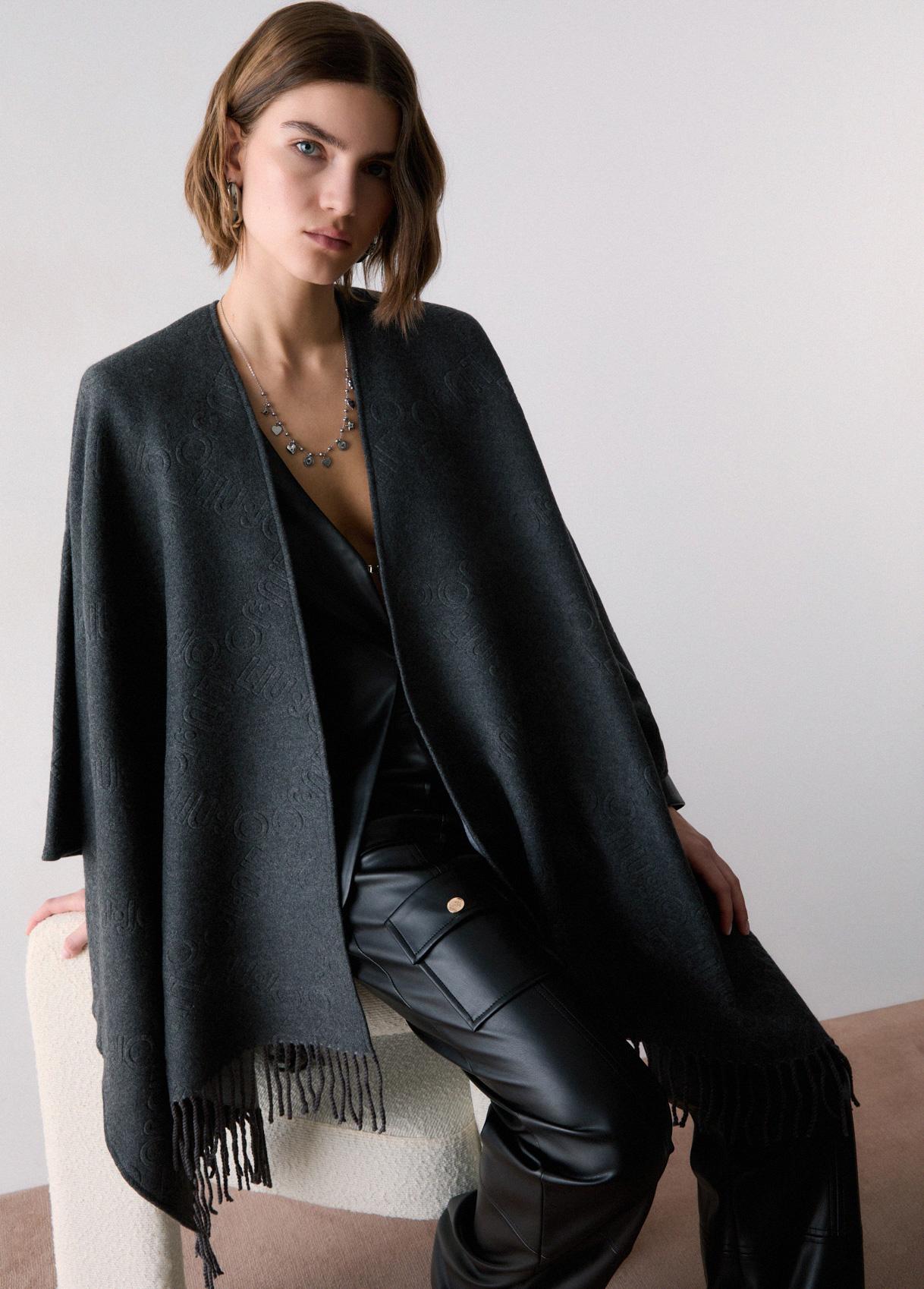 LIU JO PONCHO EMBOSSED 09012 ANTRACITE - immagine 6