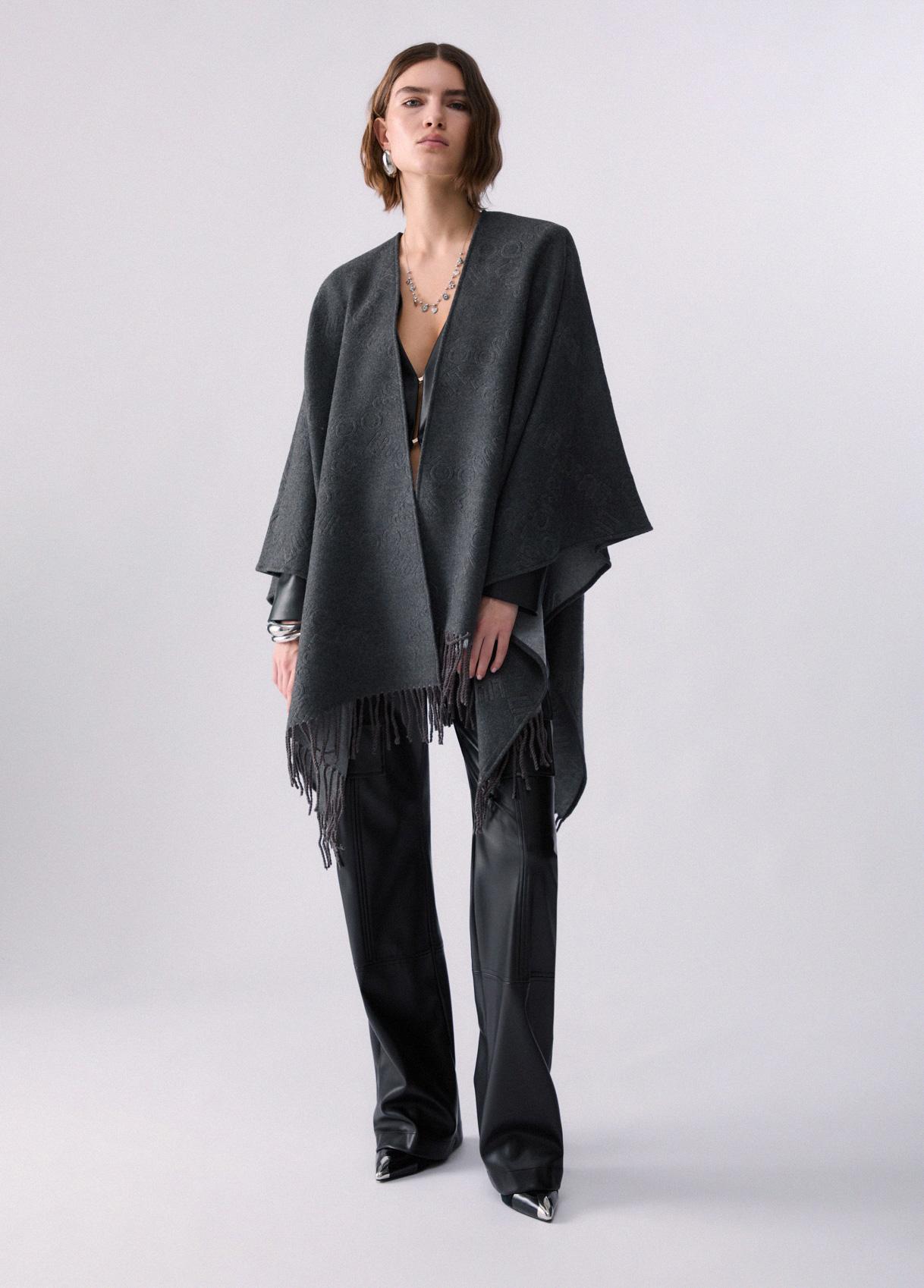 LIU JO PONCHO EMBOSSED 09012 ANTRACITE - immagine 7