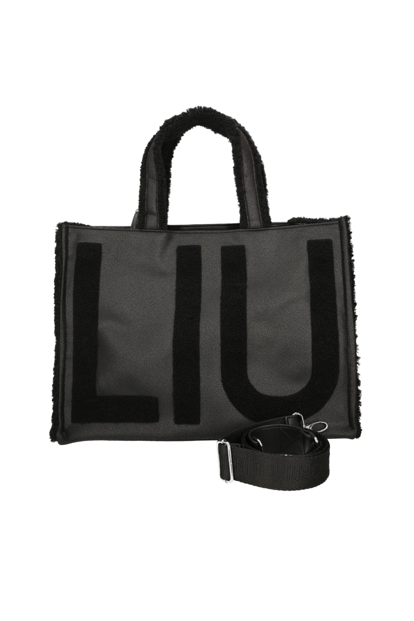 LIU JO TOTE FAKE MONTONE NERO 22222 - immagine 2