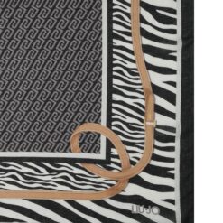LIU JO STOLA ANIMALIER CINTURINI 70X180 NERO 22222