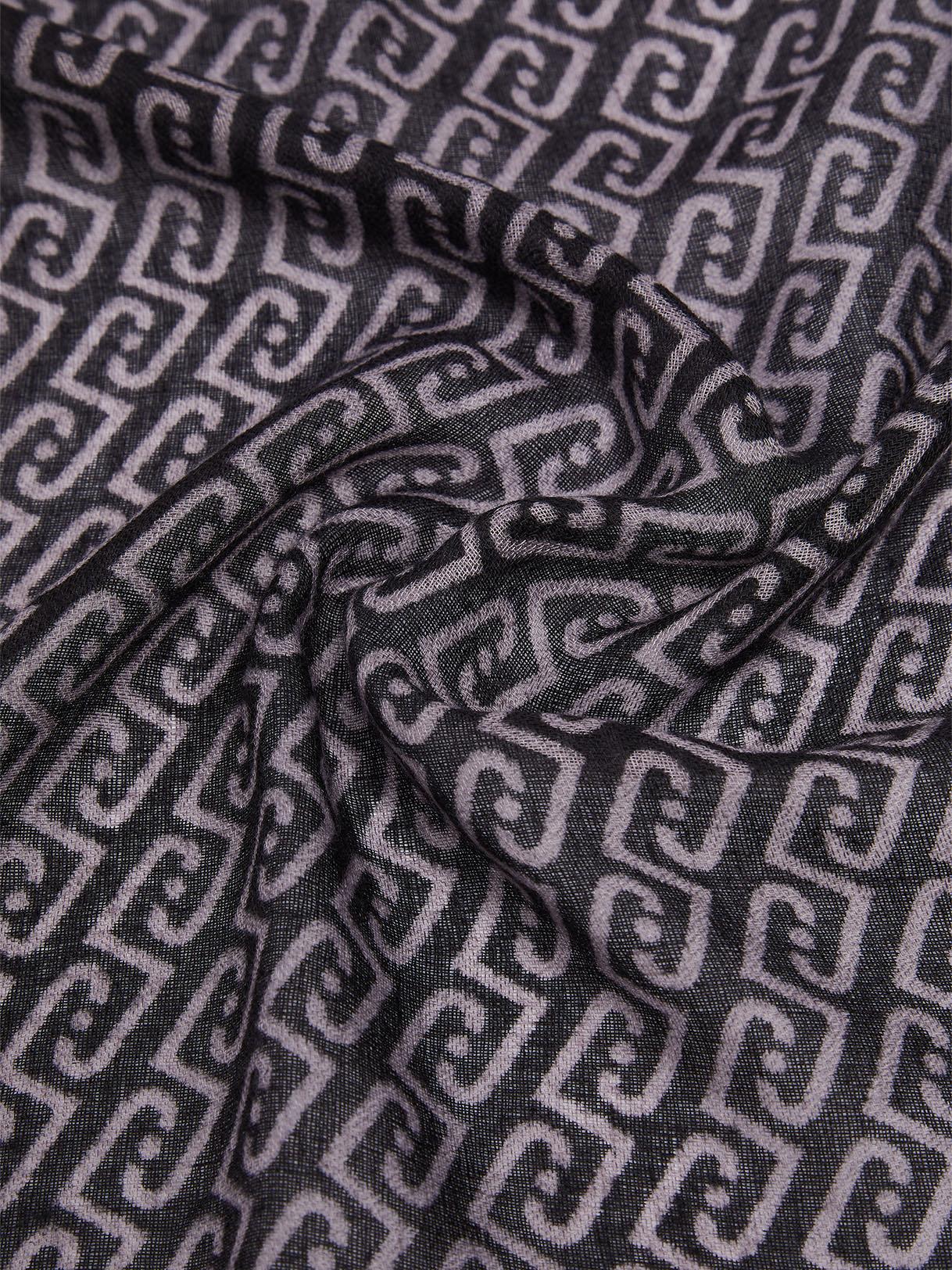 LIU JO STOLA ANIMALIER CINTURINI 70X180 NERO 22222 - immagine 5