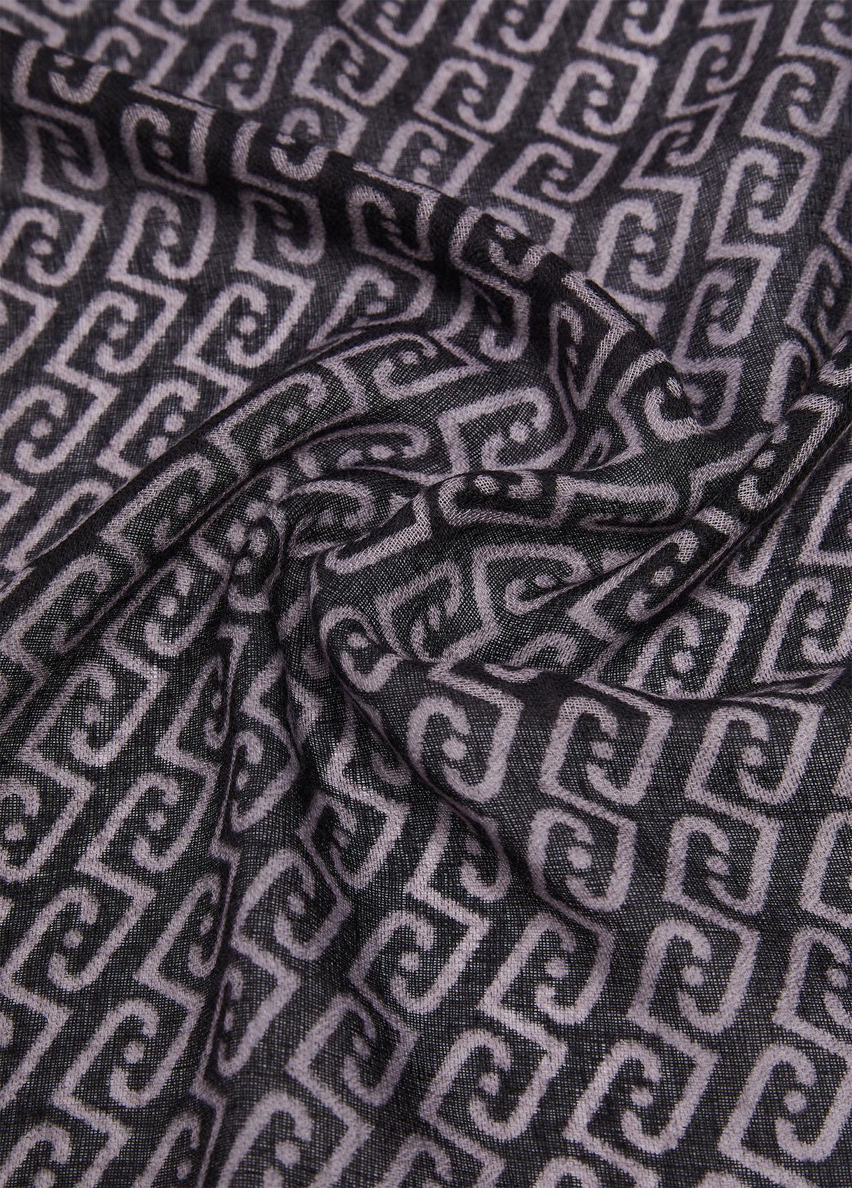 LIU JO STOLA ANIMALIER CINTURINI 70X180 NERO 22222 - immagine 6