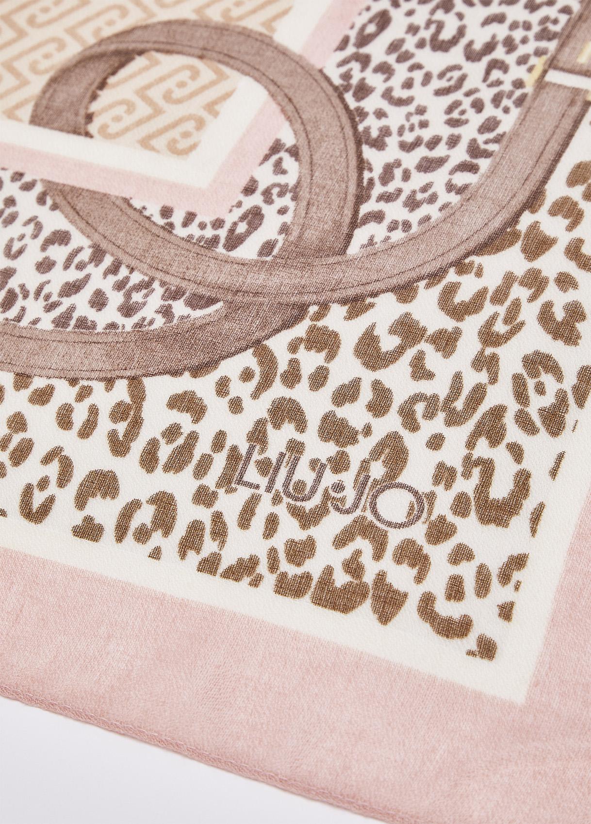 LIU JO STOLA ANIMALIER CINTURINI 70X180 CAMEO ROSE 41310 - immagine 5