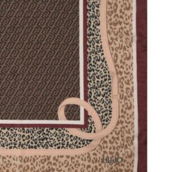 LIU JO STOLA ANIMALIER CINTURINI 70X180 91718 Red aubergine