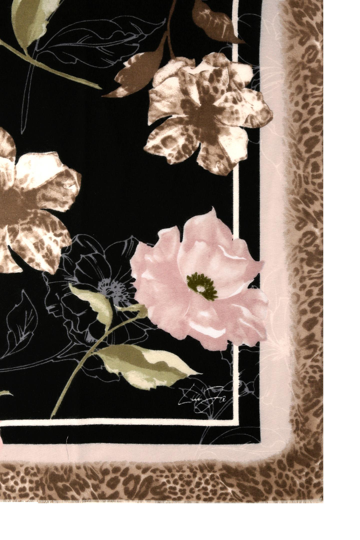 LIU JO STOLA FLOWER MACULA 70X180 00070 CAMMELLO