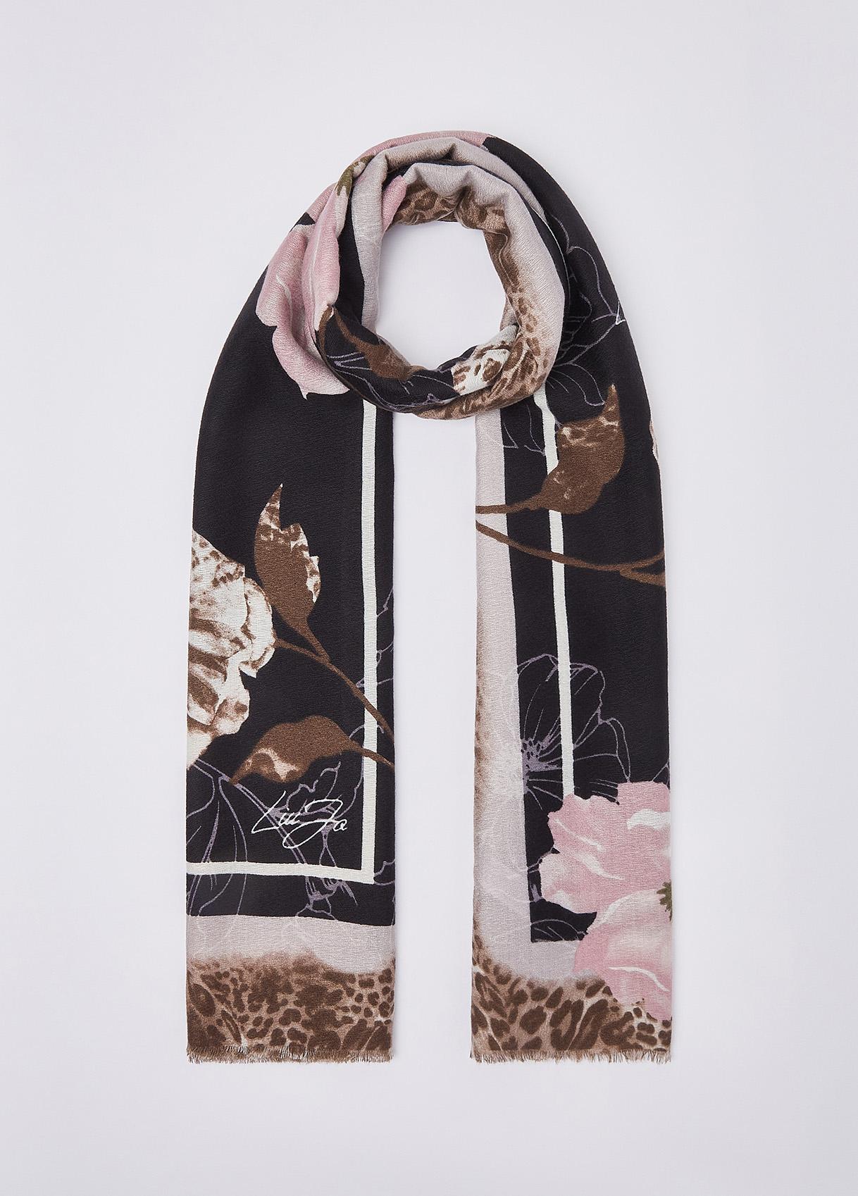 LIU JO STOLA FLOWER MACULA 70X180 00070 CAMMELLO - immagine 2
