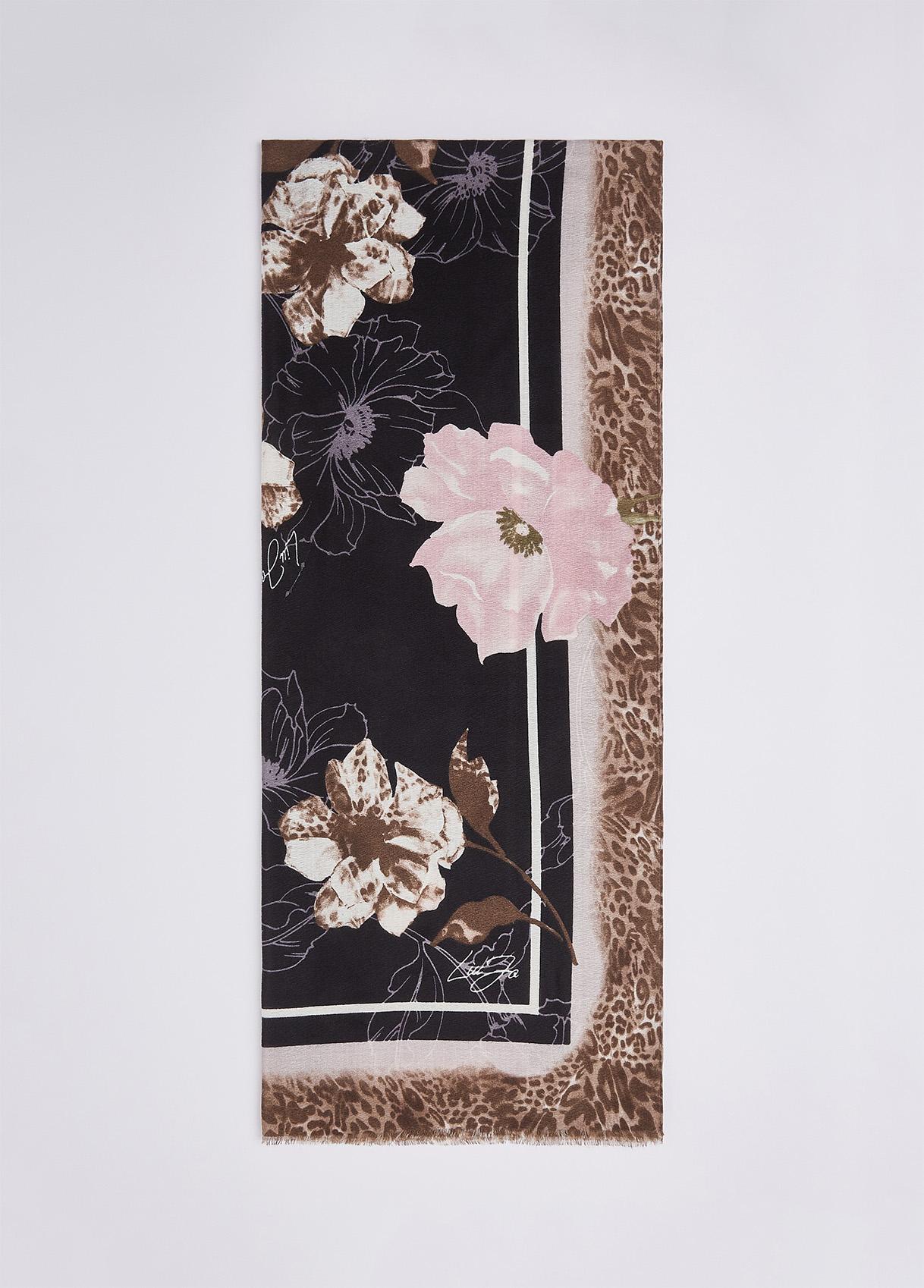 LIU JO STOLA FLOWER MACULA 70X180 00070 CAMMELLO - immagine 3