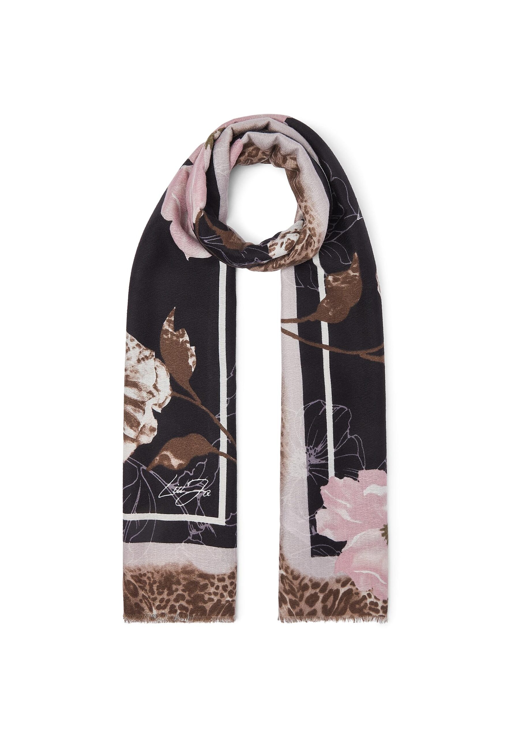LIU JO STOLA FLOWER MACULA 70X180 00070 CAMMELLO - immagine 5