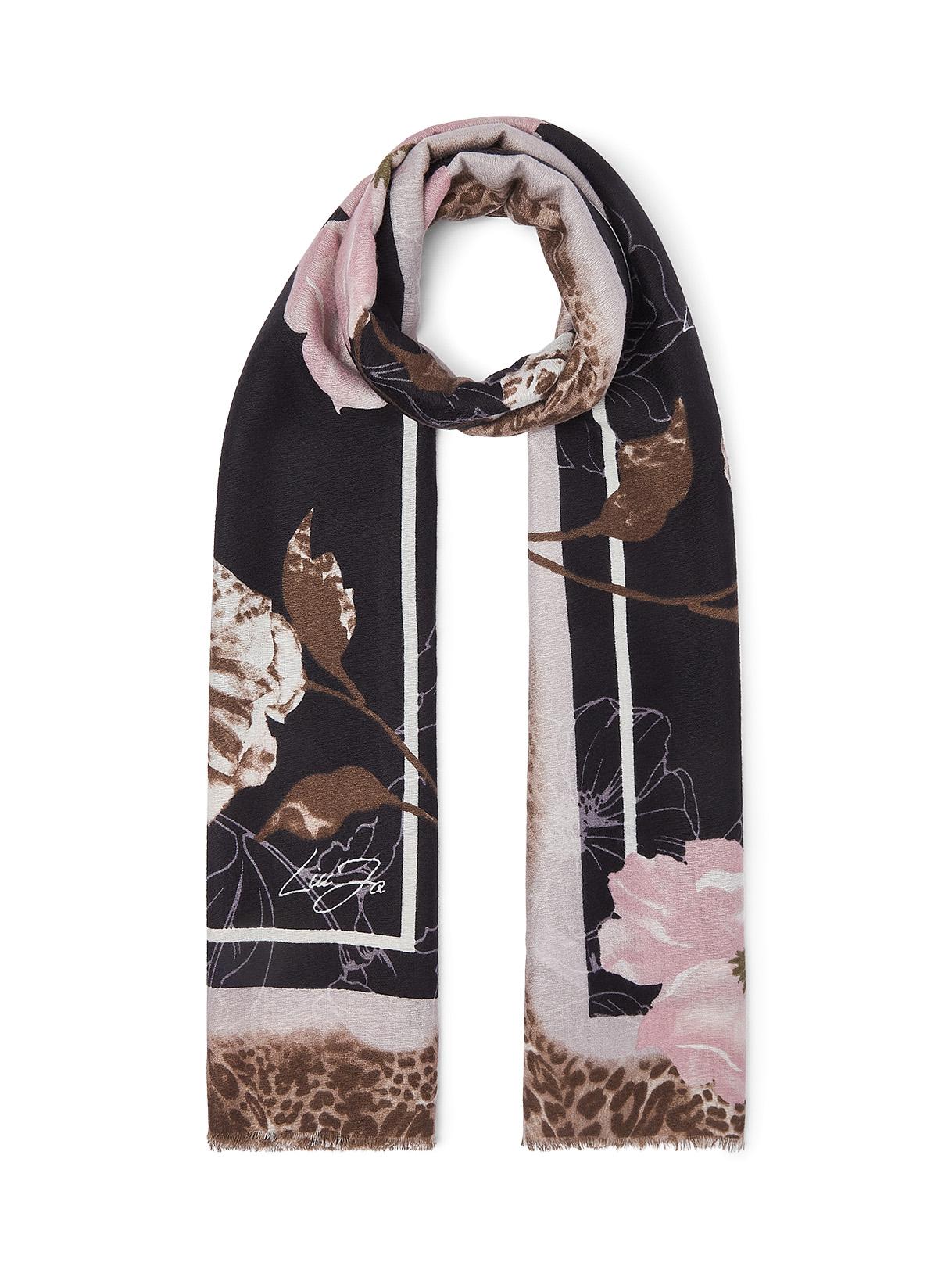LIU JO STOLA FLOWER MACULA 70X180 00070 CAMMELLO - immagine 7